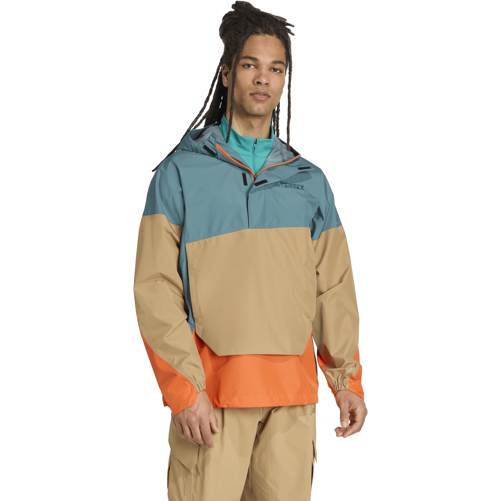 adidas TERREX Xploric 2.5L Climaproof Anorak Men - preloved teal