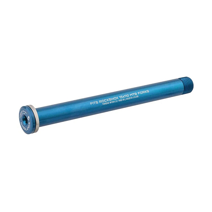 Picture of Wolf Tooth Thru Axle for RockShox Forks | 15x110mm Boost - blue