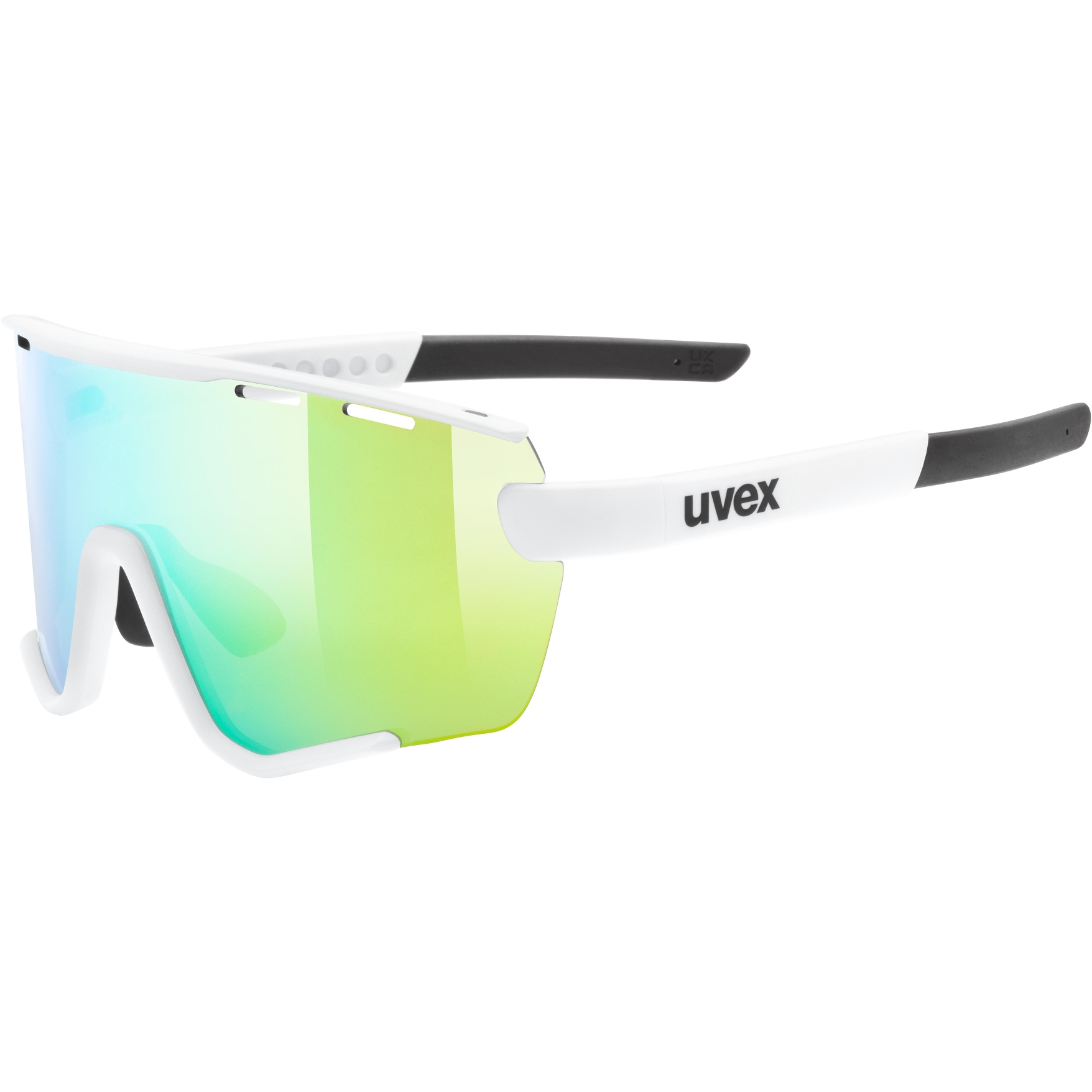 Produktbild von Uvex sportstyle 236 Set Brille - white matt/mirror green + clear