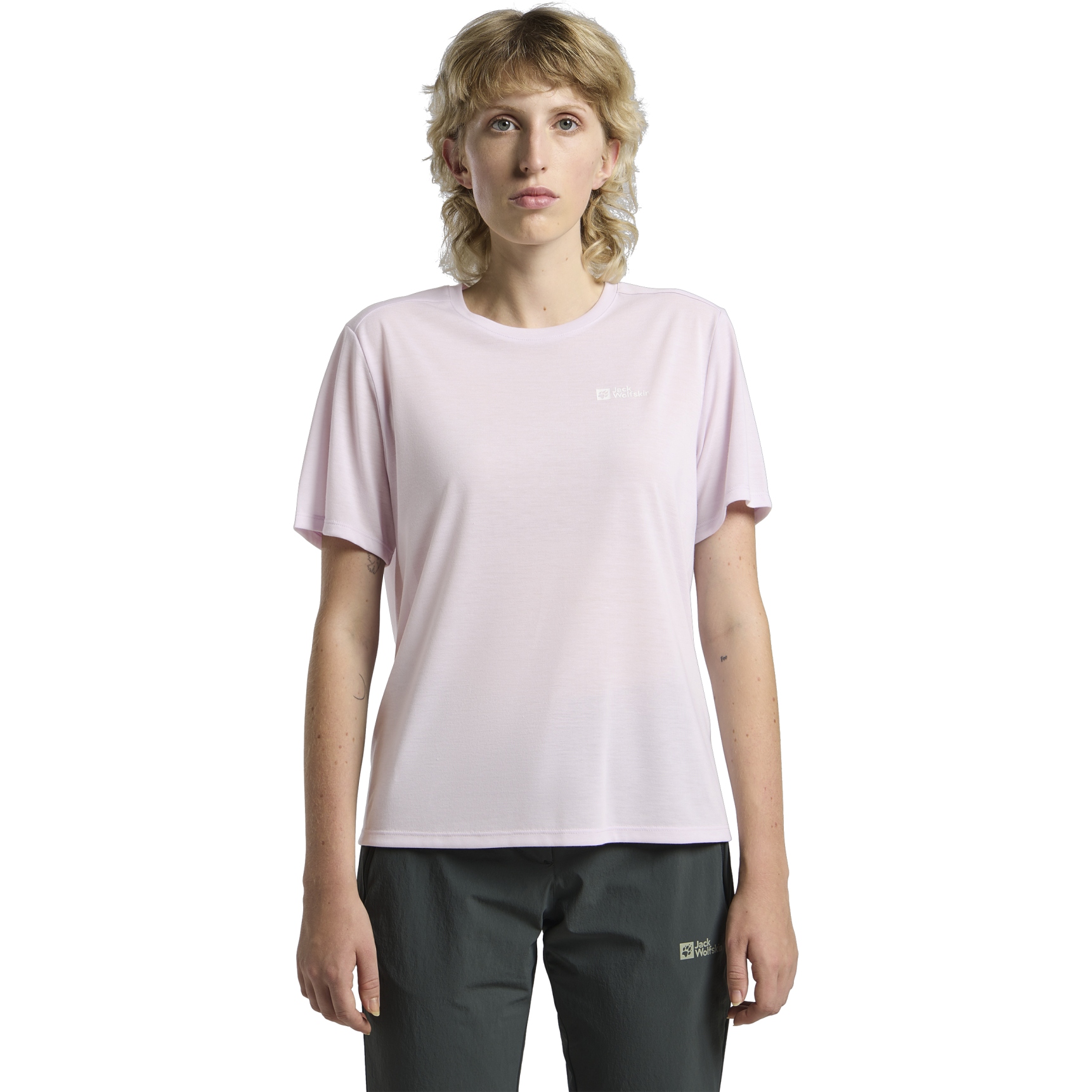 Picture of Jack Wolfskin Vonnan Short Sleeve Shirt Women - pale lavendar