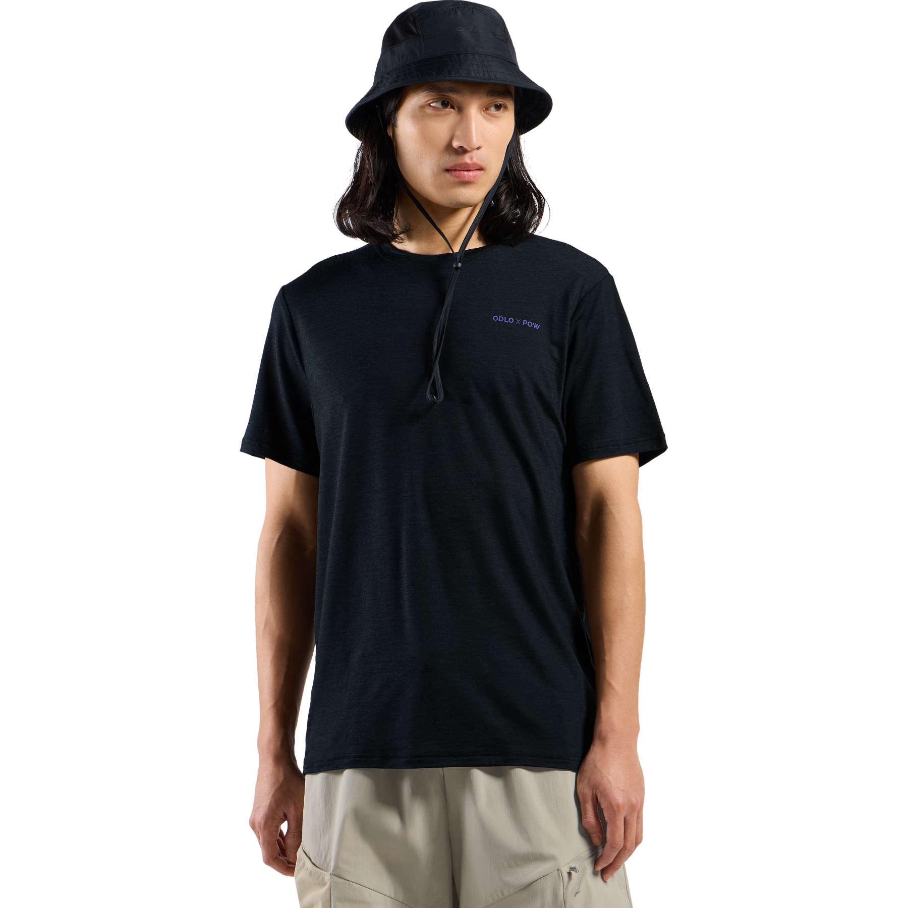 Immagine prodotto da Odlo Maglietta Uomo - Odlo x POW Collective Voices Merino Blend - black melange