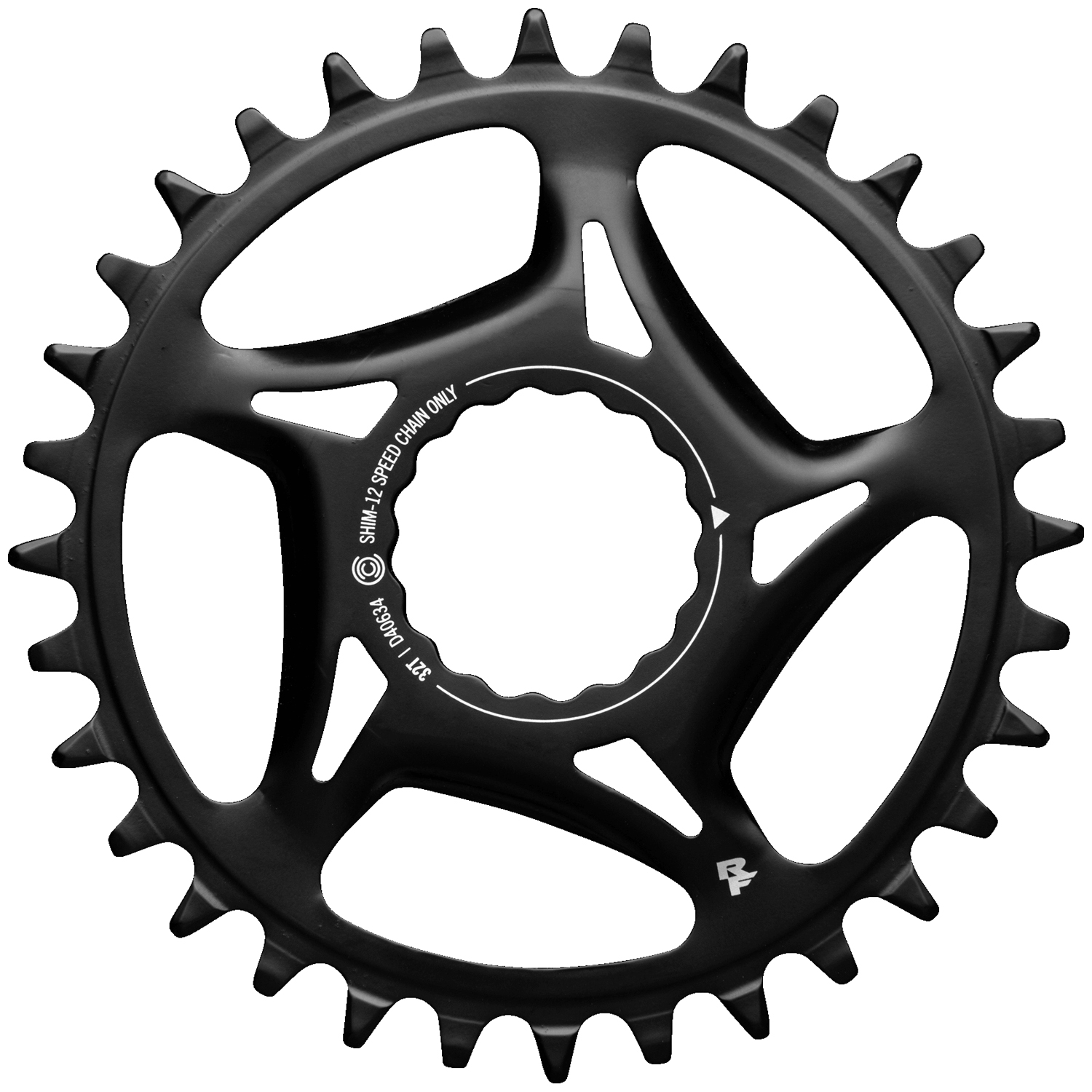 Productfoto van Race Face Cinch Direct Mount Chainring - Steel - SH 12-Speed - black