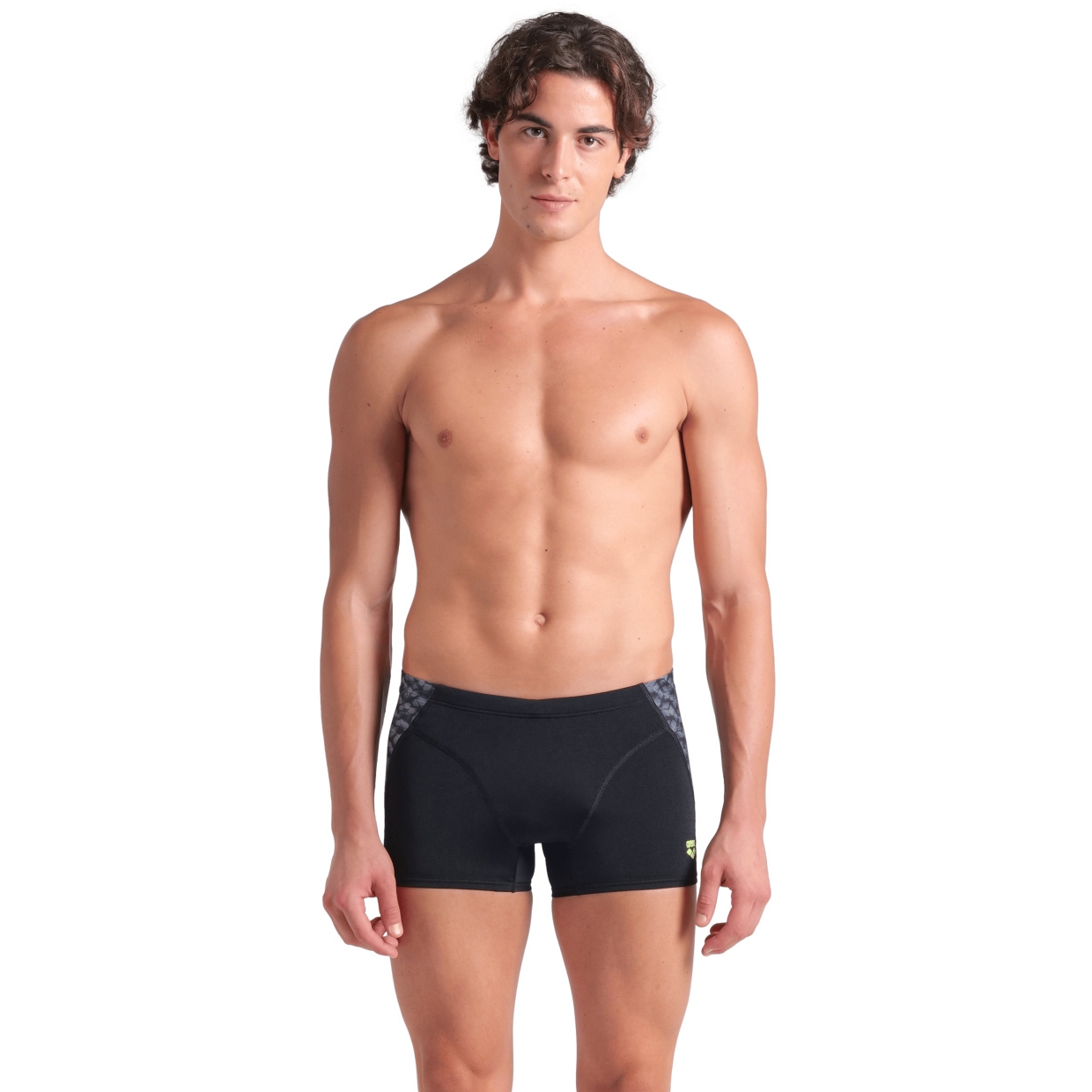arena Performance Monogram Swim Shorts Men - Black/Dark Sage