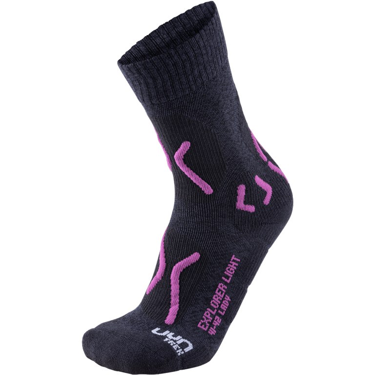 Produktbild von UYN Trekking Explorer Light Socken Damen - Charcoal/Purple