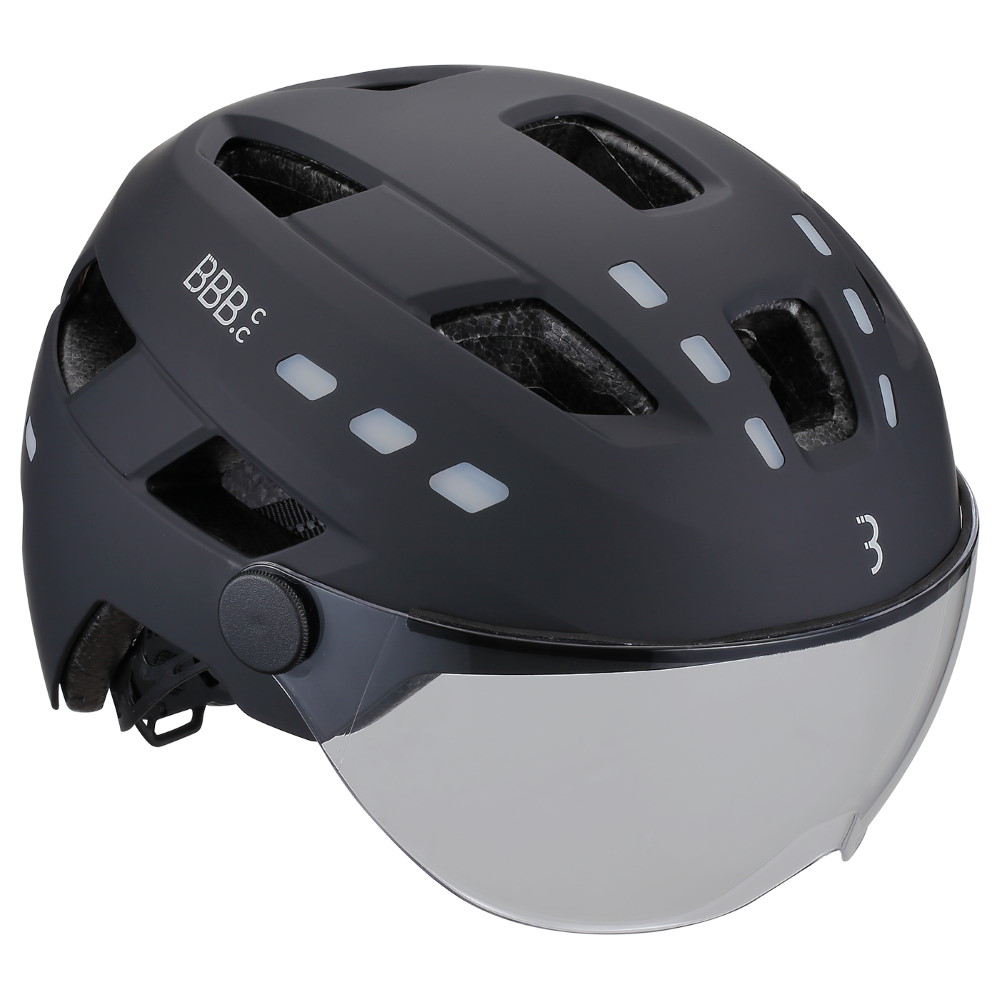 Picture of BBB Cycling District Led Faceshield Helmet BHE-163 - matt black