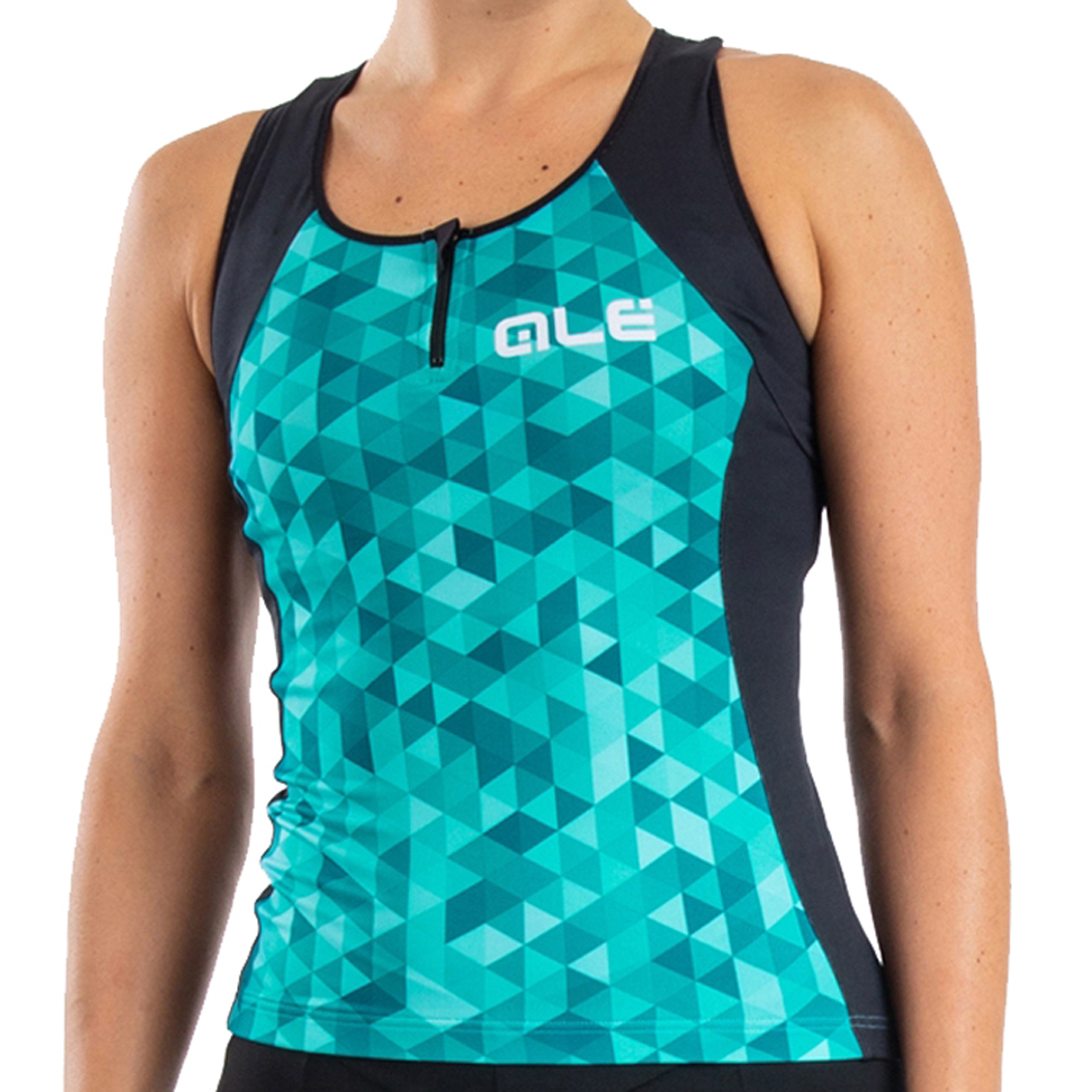 Picture of Alé PRAGMA Triangles Lady Top - turquoise/green
