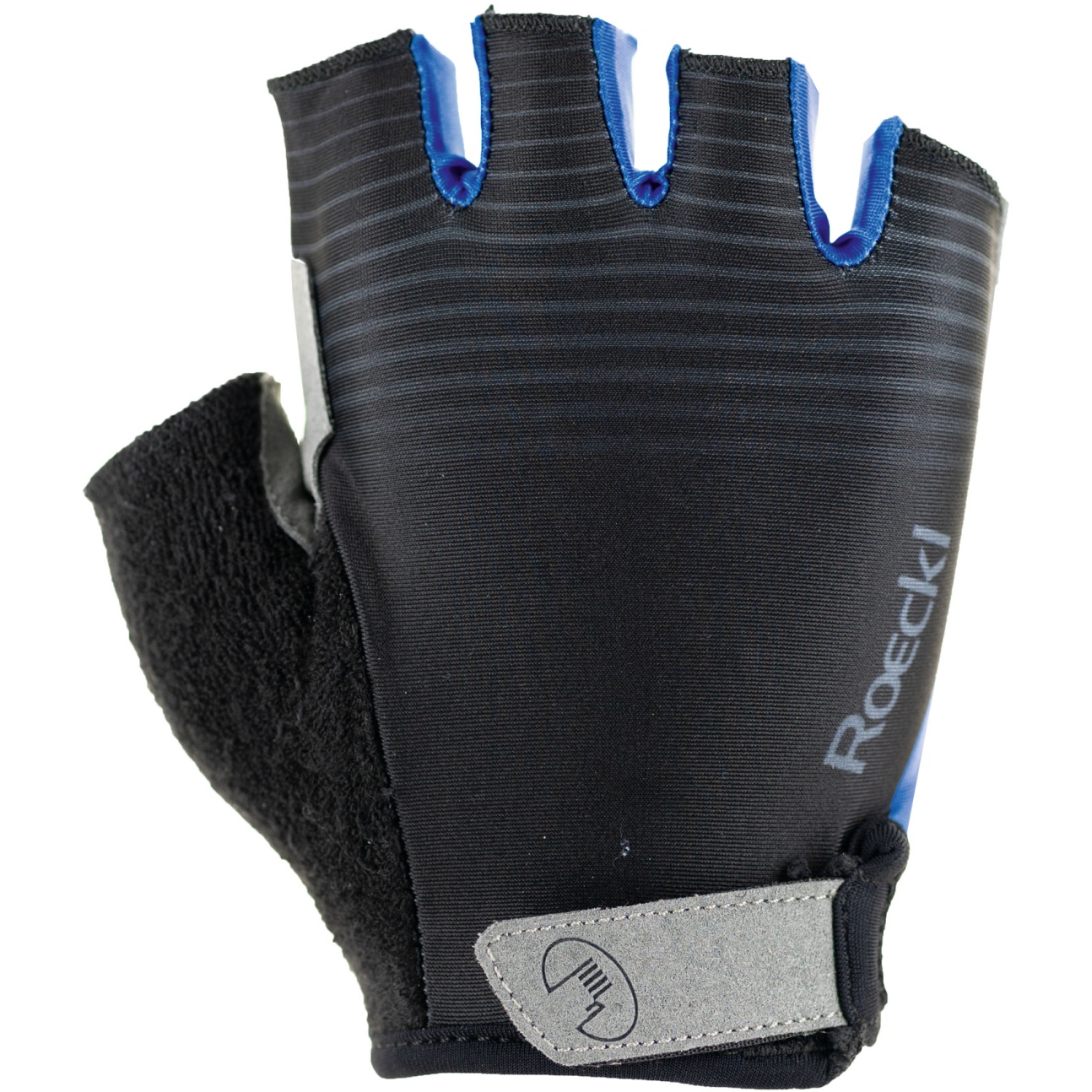 Picture of Roeckl Sports Bernex Cycling Gloves - black shadow/strong blue 9604