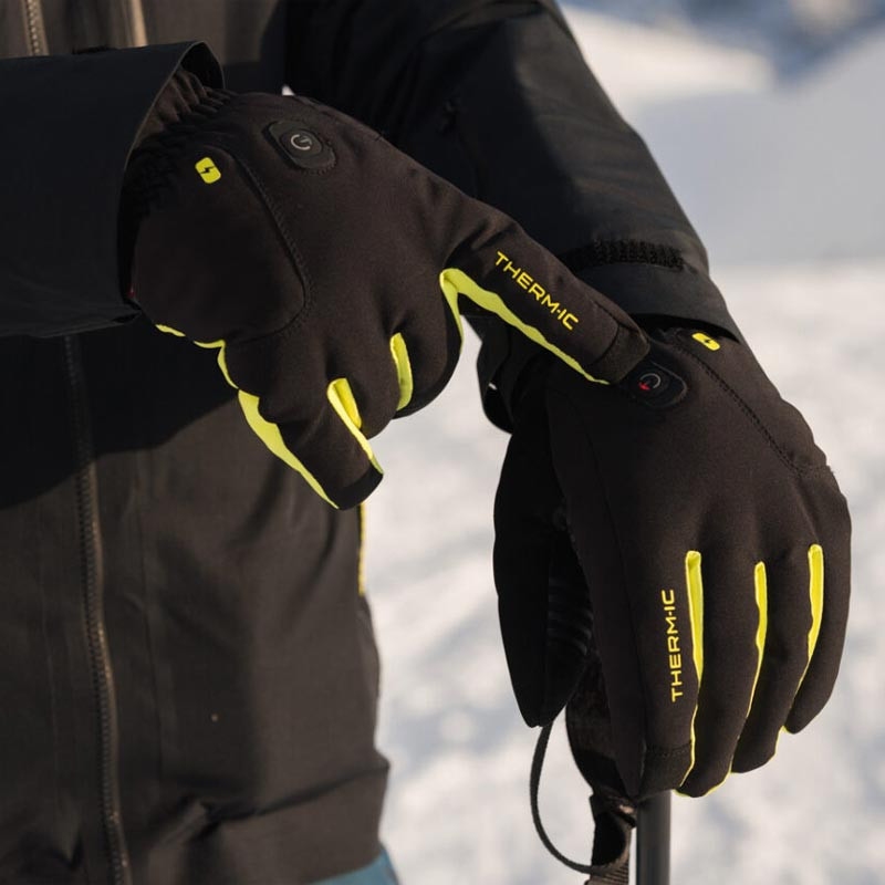 therm-ic Guanti Riscaldati - Power Gloves Ski Light Boost - nero & giallo