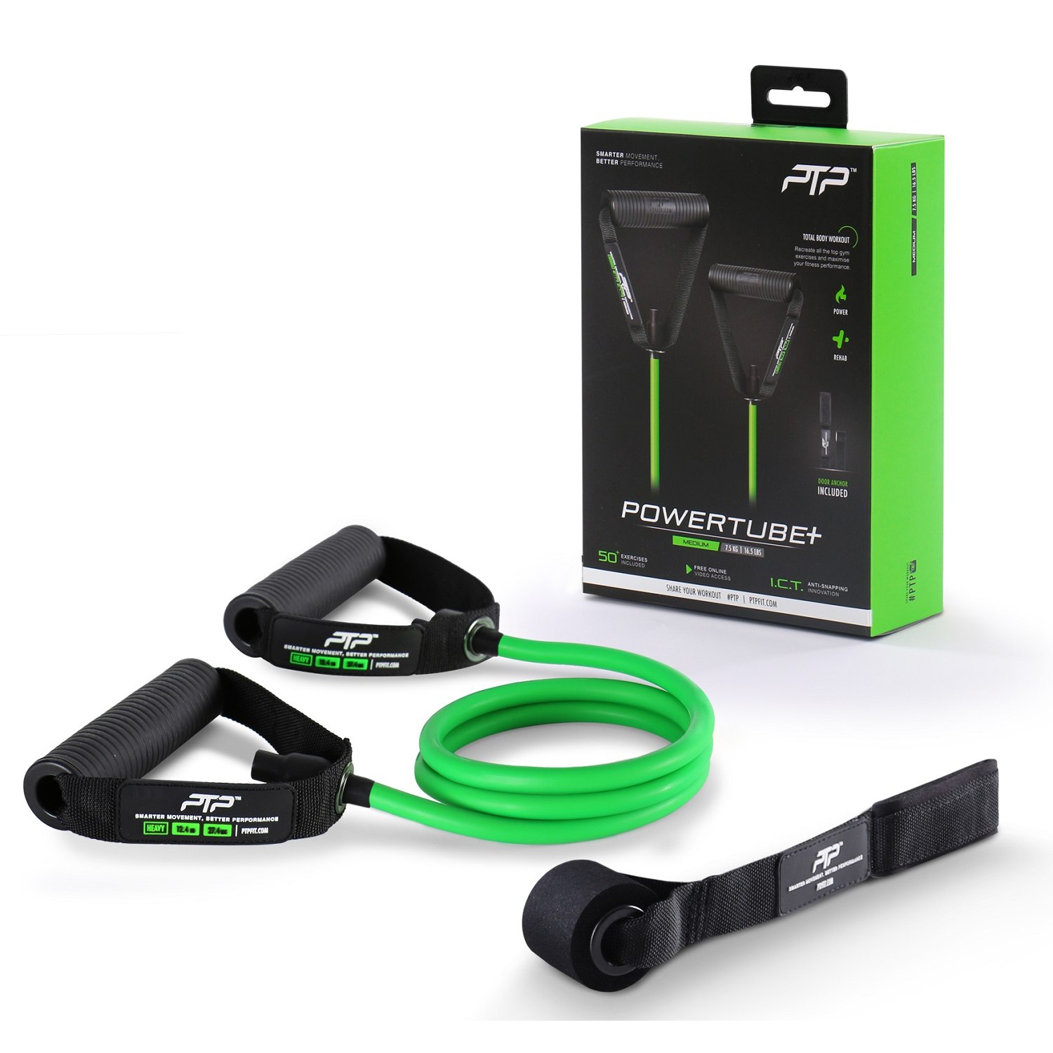 Produktbild von PTP PowerTube+ Medium Widerstandsband - green
