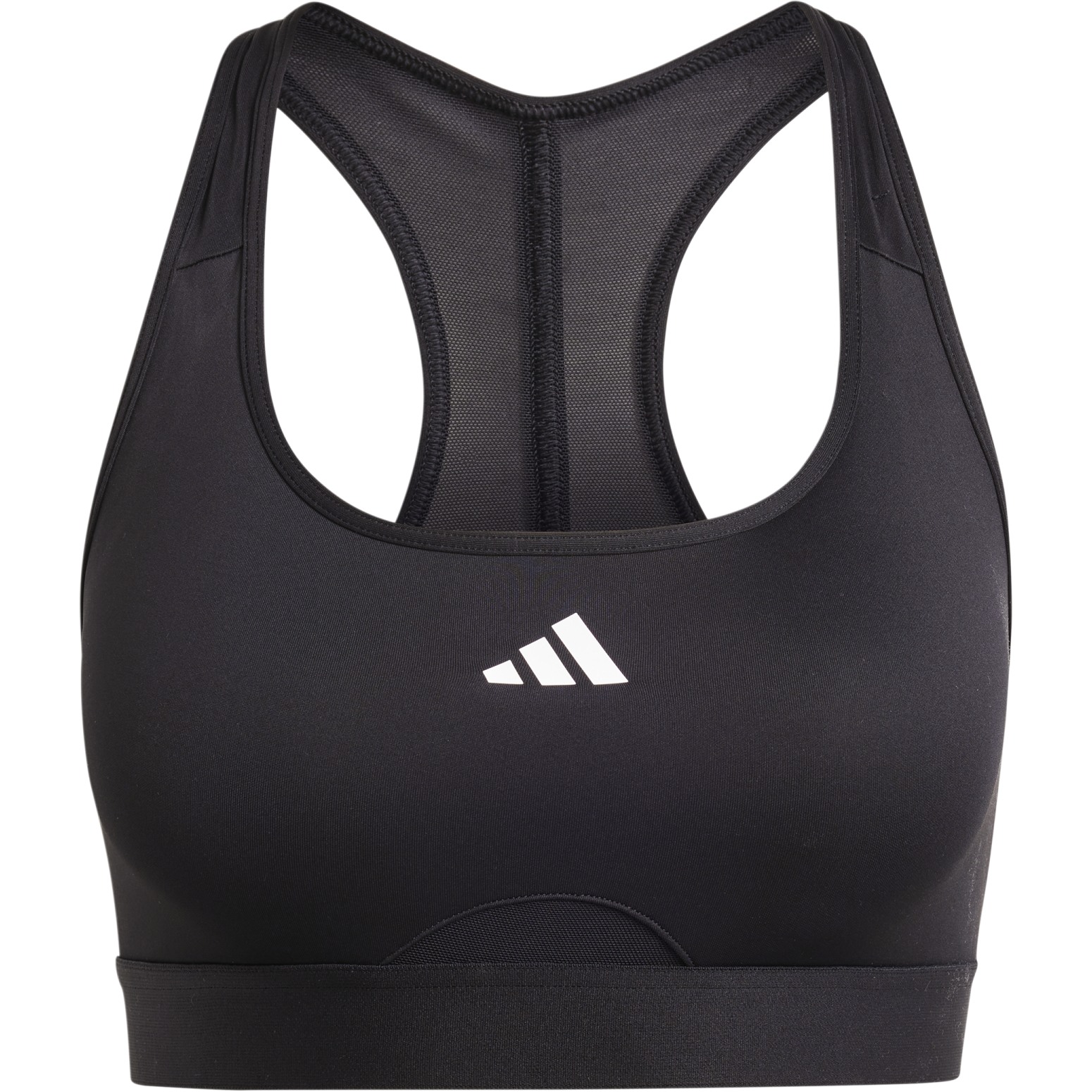 Picture of adidas Powerreact Training Medium Support Sports Bra - Cup size A-B - black IQ3377