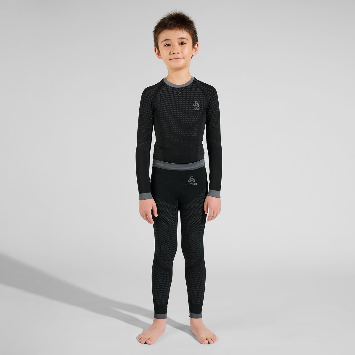 Odlo Performance Warm Base Layer Bottoms Kids black odlo graphite grey