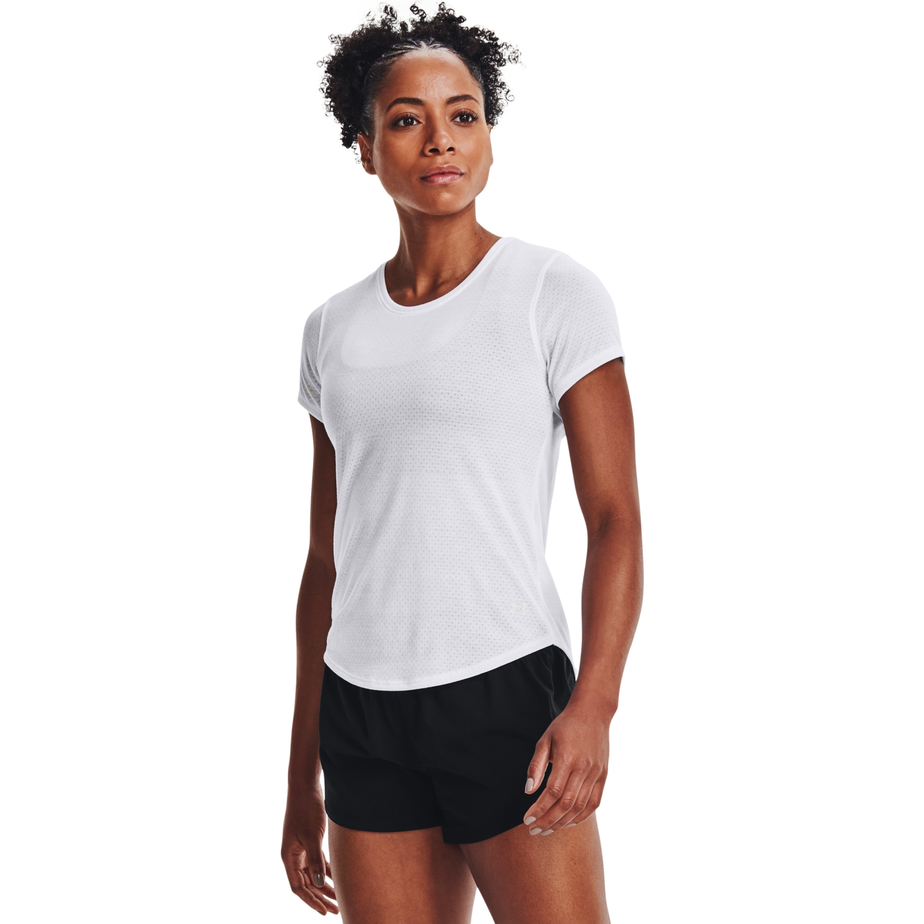 Picture of Under Armour Women&#039;s UA Streaker Run Short Sleeve - White/Reflective