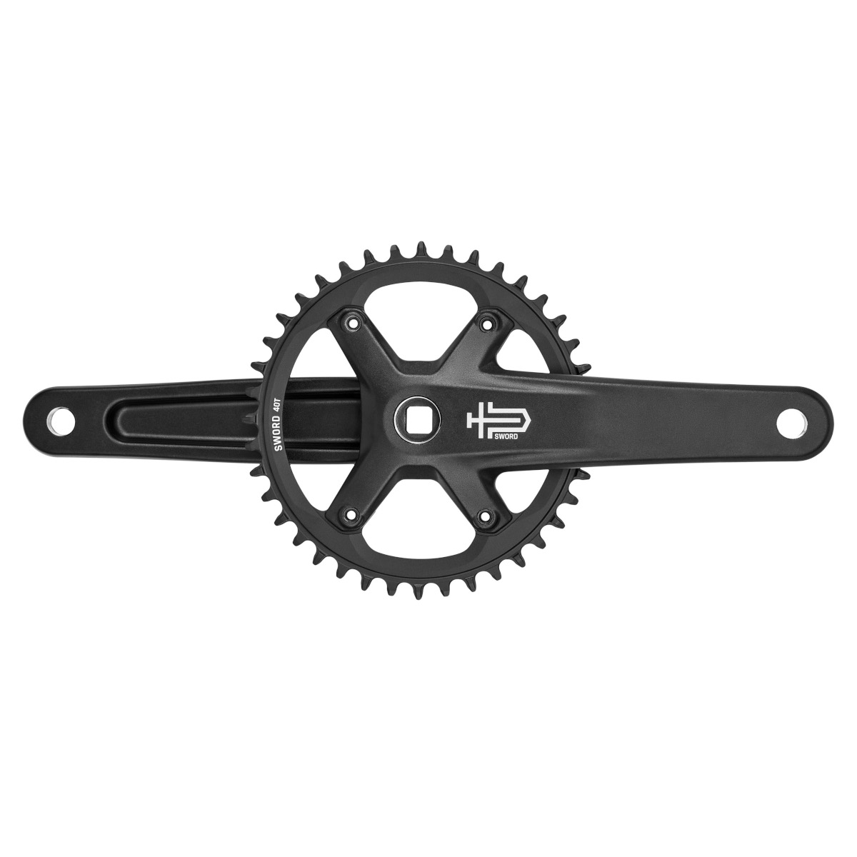 Bild von microSHIFT SWORD Black 1X Kurbelgarnitur - JIS 4-Kant - 40Z