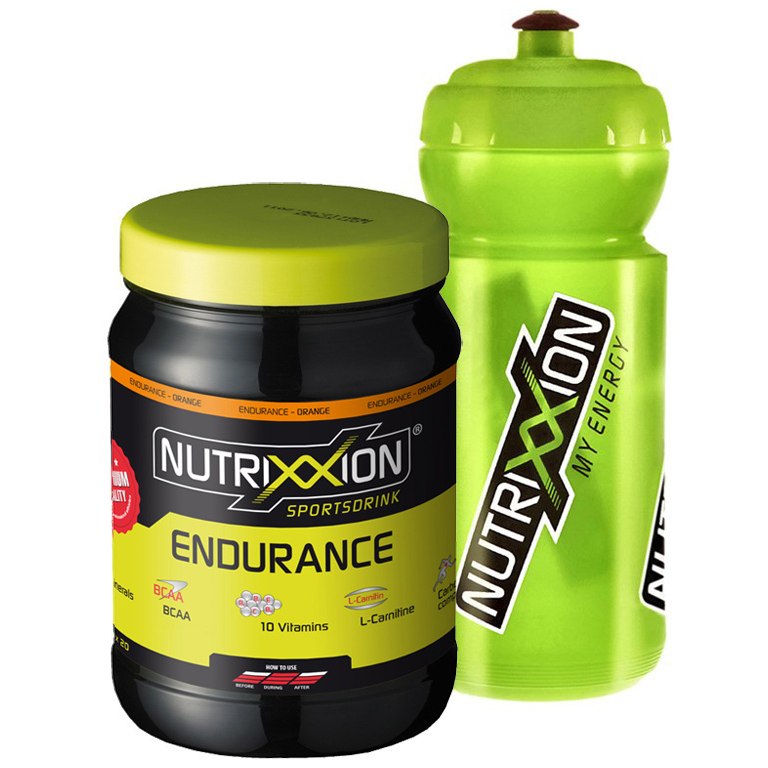 Produktbild von Nutrixxion Special Set - Endurance Drink Orange 700g + gratis Trinkflasche (800ml)