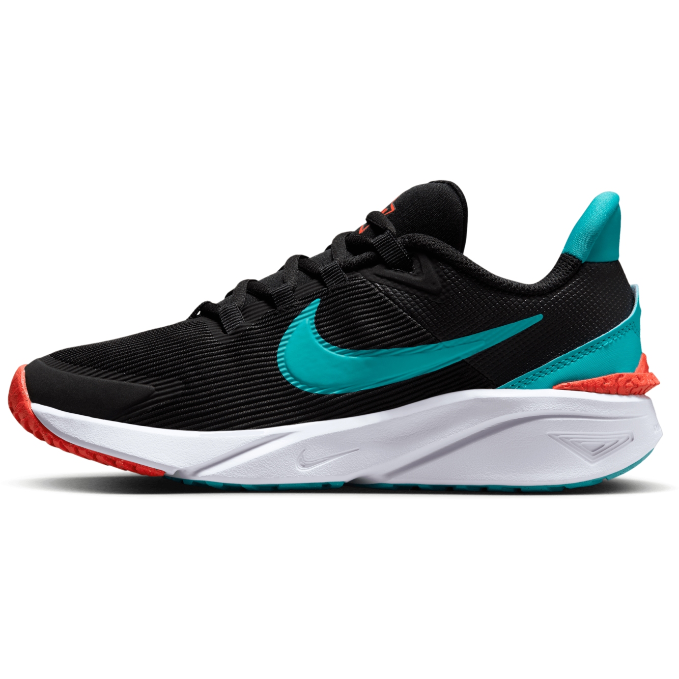 Produktbild von Nike Star Runner 4 Schuhe für Kinder - black/dusty cactus-bright crimson-white DX7615-009