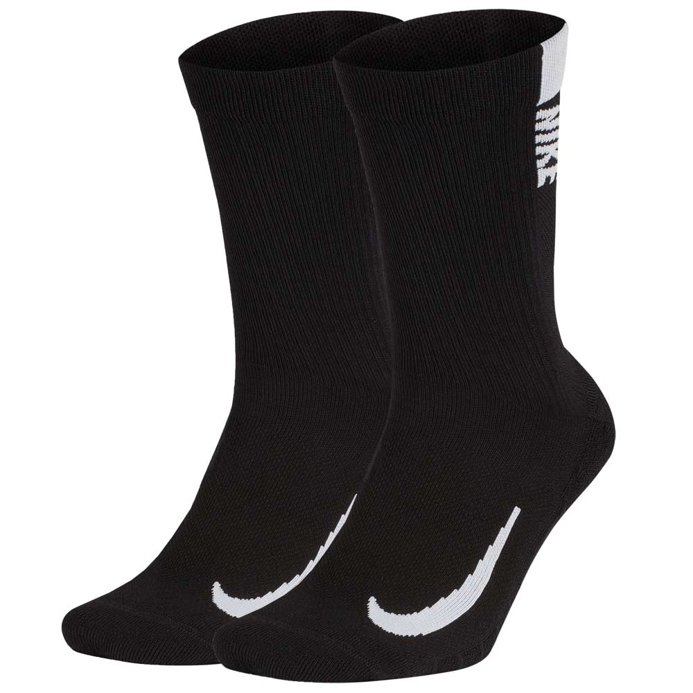 Picture of Nike Multiplier Crew Socks (2 Pairs) - black/white SX7557-010
