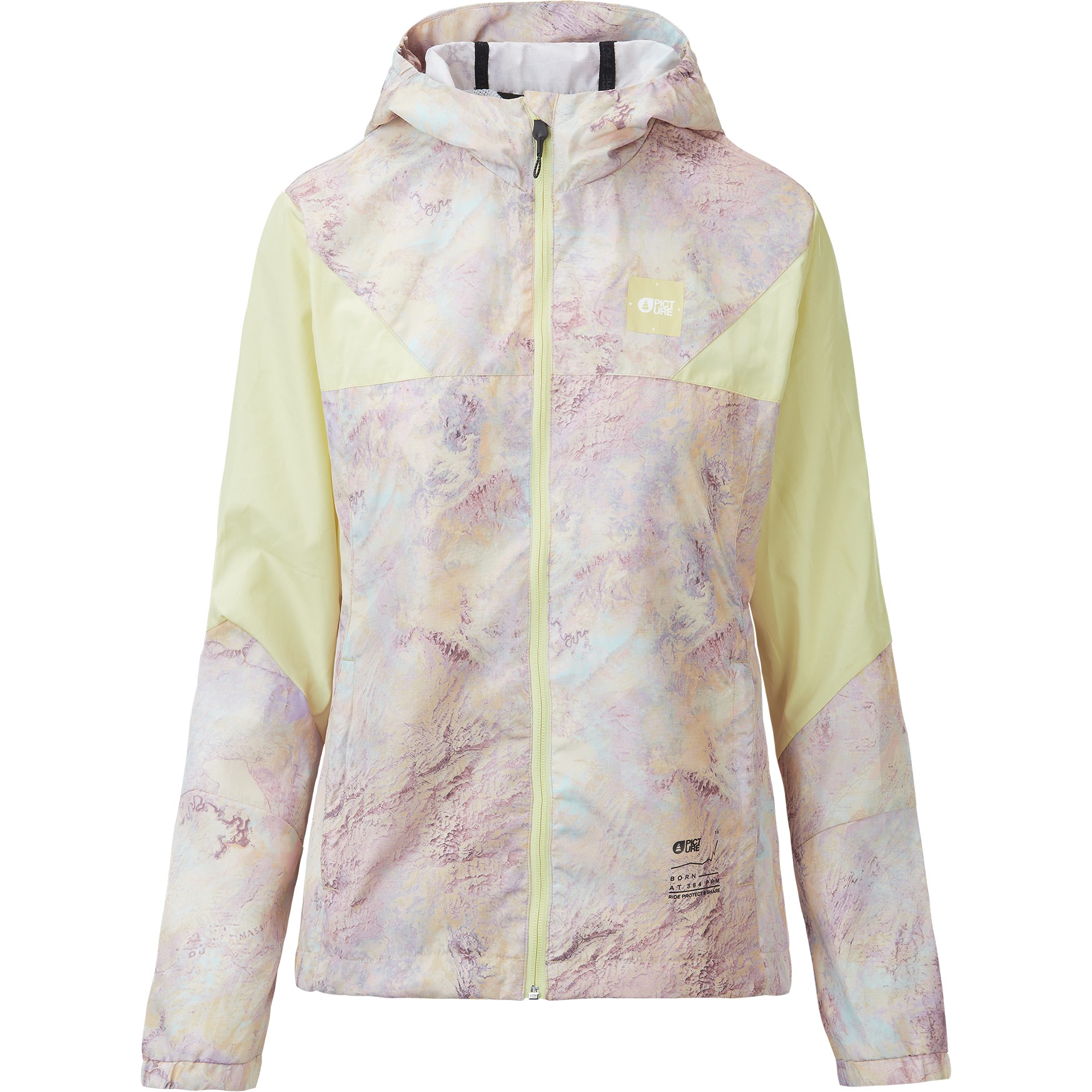 Picture of Picture Scale Women&#039;s Printed Wind Jacket - Geology Cream