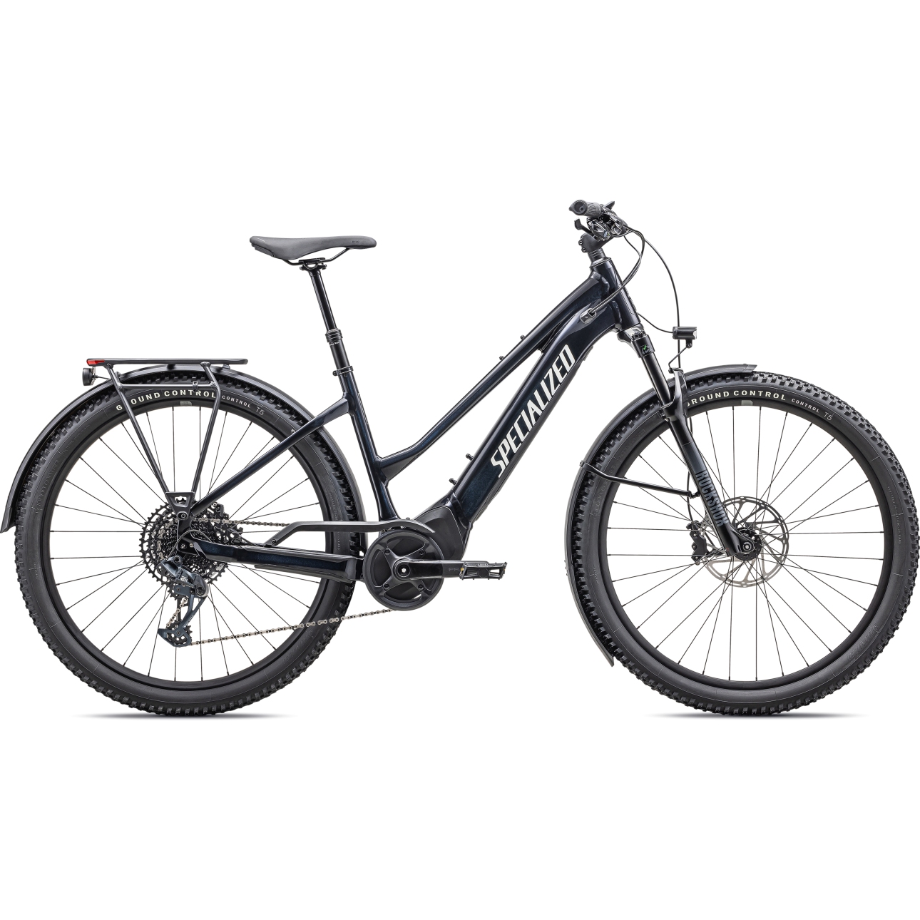 Produktbild von Specialized TURBO TERO 5.0 EQ - Step-Through - E-Mountainbike - 2025 - gloss metallic dark navy / silver dust reflective