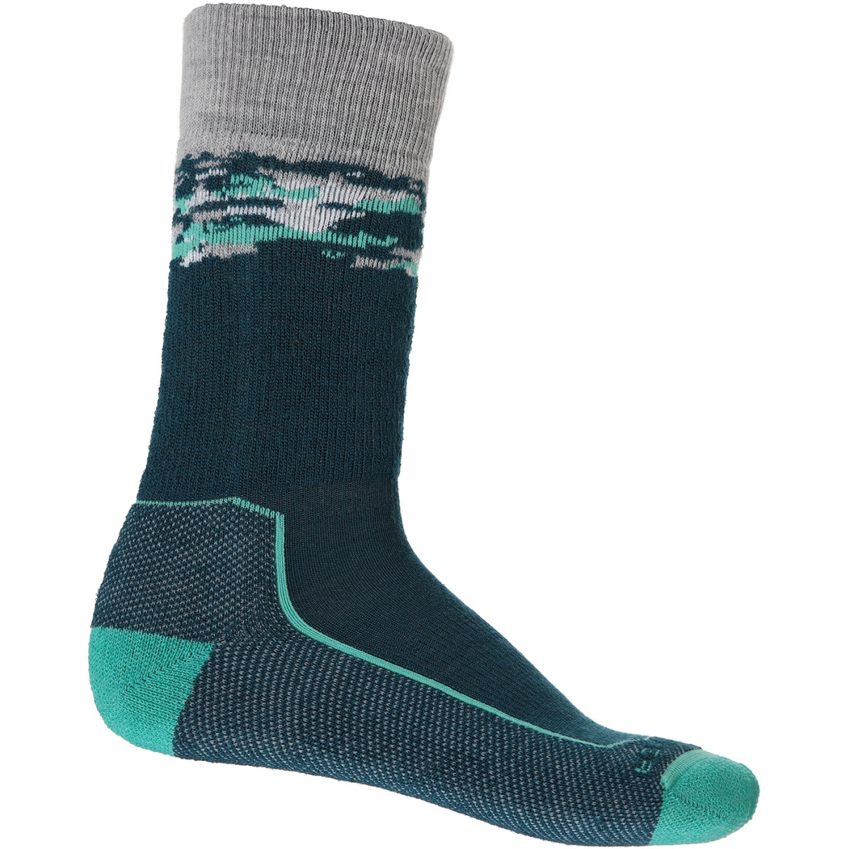 Icebreaker Men's Run+ Ultralight Mini Socks Green Glory/Snow BIKE24