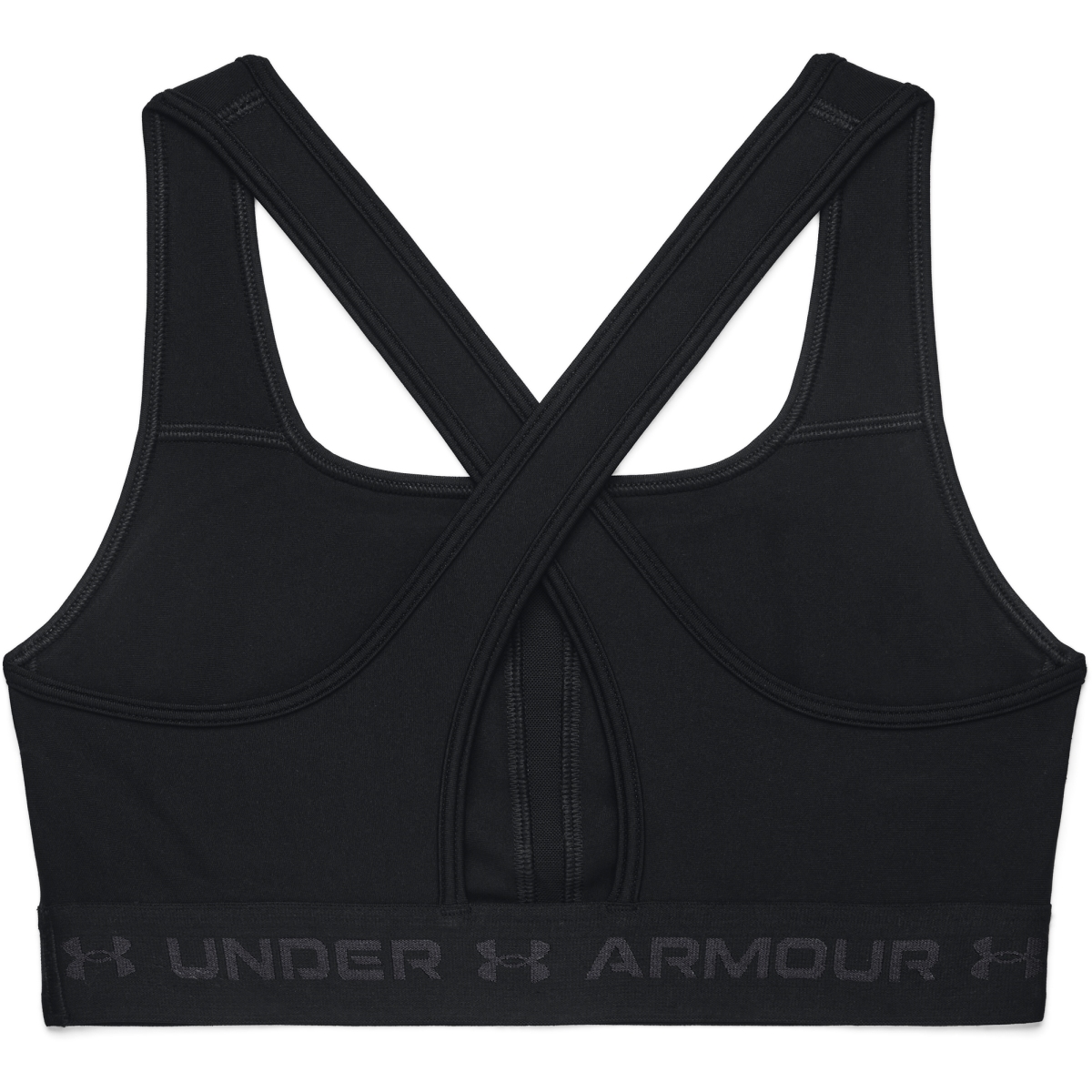 Under Armour Armour® Mid Crossback Sports Bra Women - Black/Black/Jet Gray
