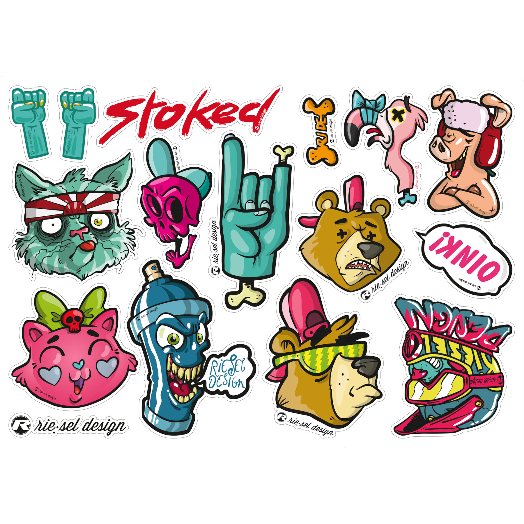 Picture of rie:sel design - riesel toons sticker