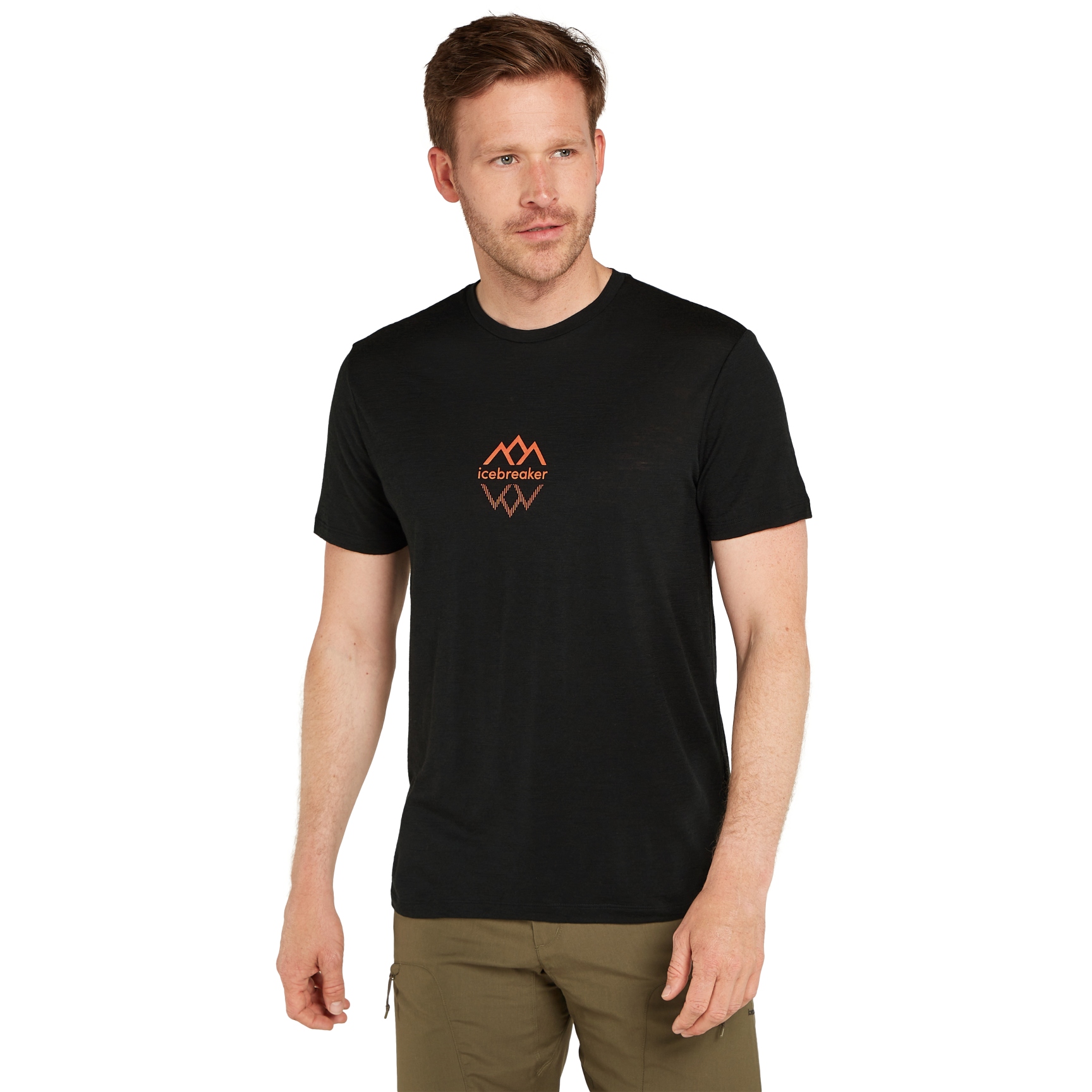 Produktbild von Icebreaker Merino 150 Tech Lite T-Shirt IB Logo Reflections Herren - Schwarz