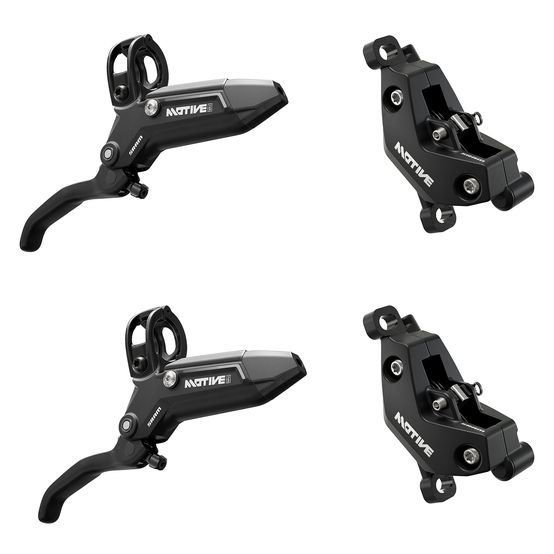 Produktbild von SRAM MOTIVE Bronze Scheibenbremse Set | 4-Kolben | A1 - Diffusion Black Anodized