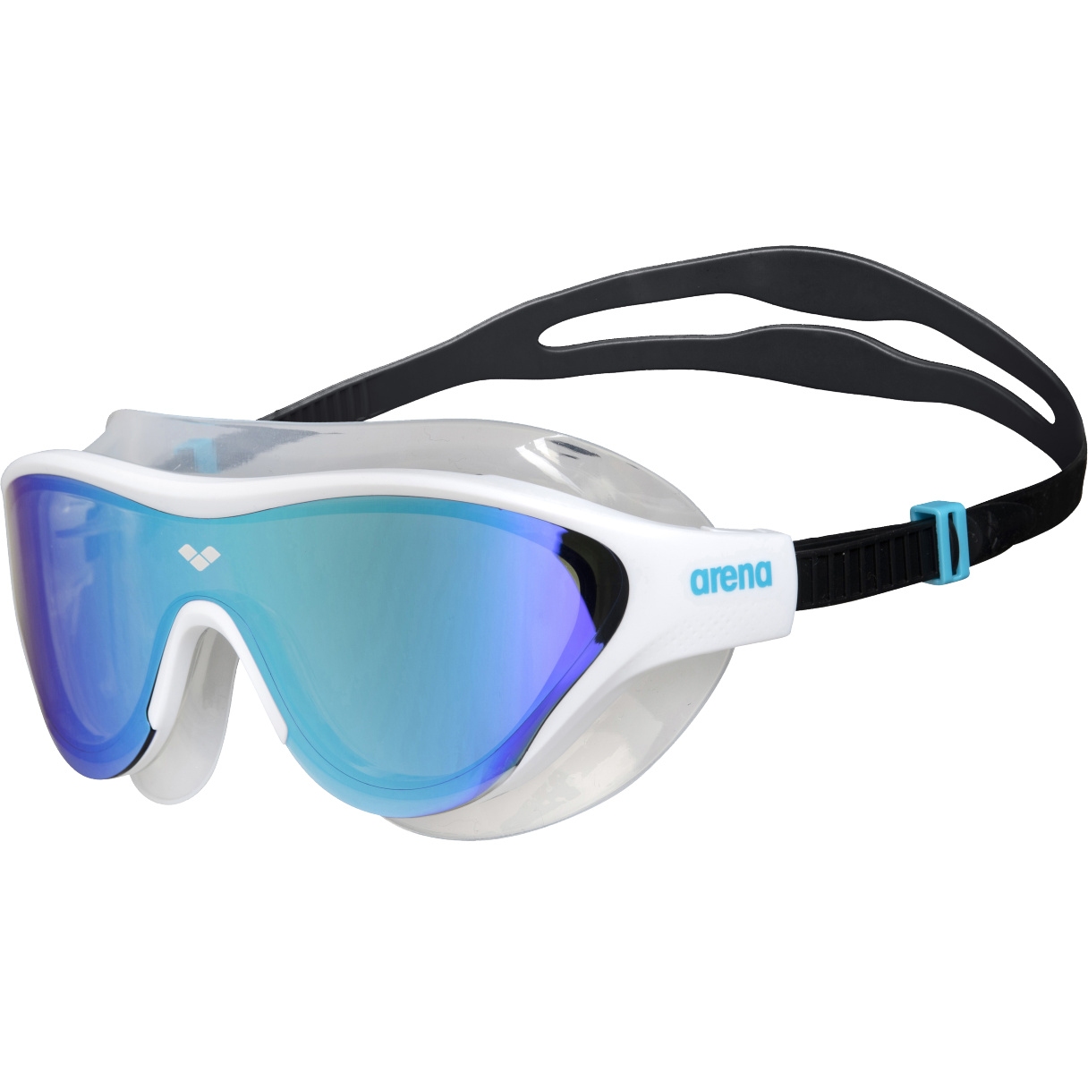 Image of arena The One Mask Mirror Swimming Goggles - Blue - White/Black