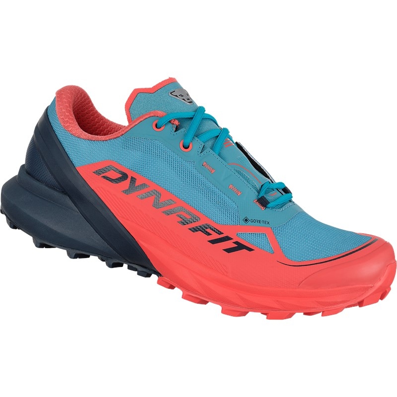 Productfoto van Dynafit Ultra 50 GTX Hardloopschoenen Dames - Brittany Blue Hot Coral