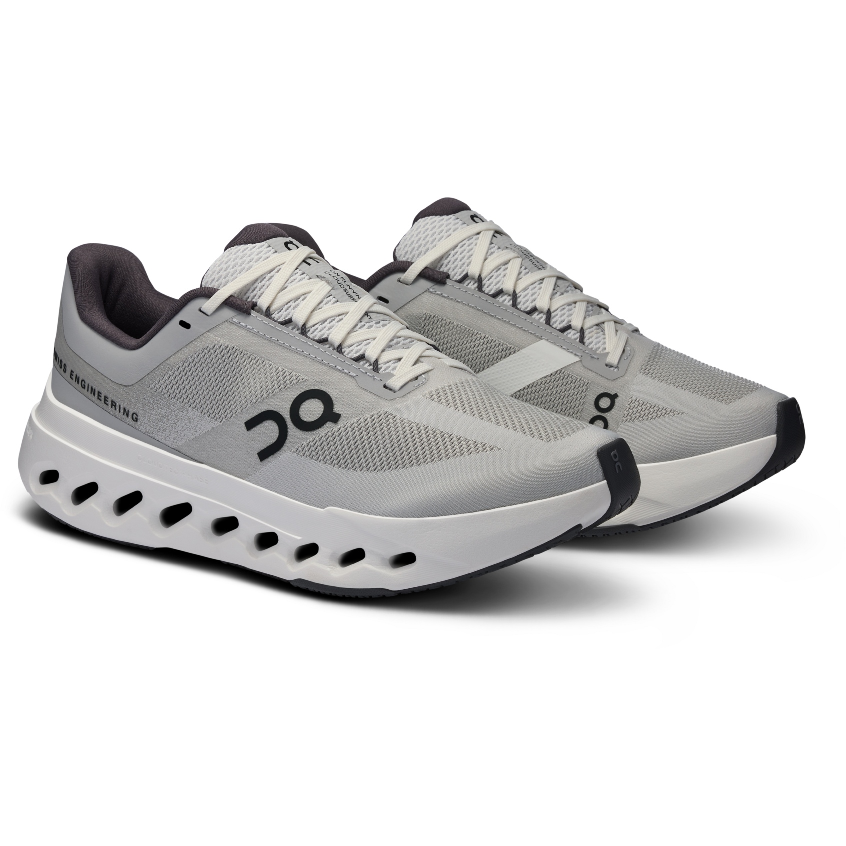 Produktbild von On Cloudsurfer Next Laufschuhe Damen - Wide Fit - Glacier | White