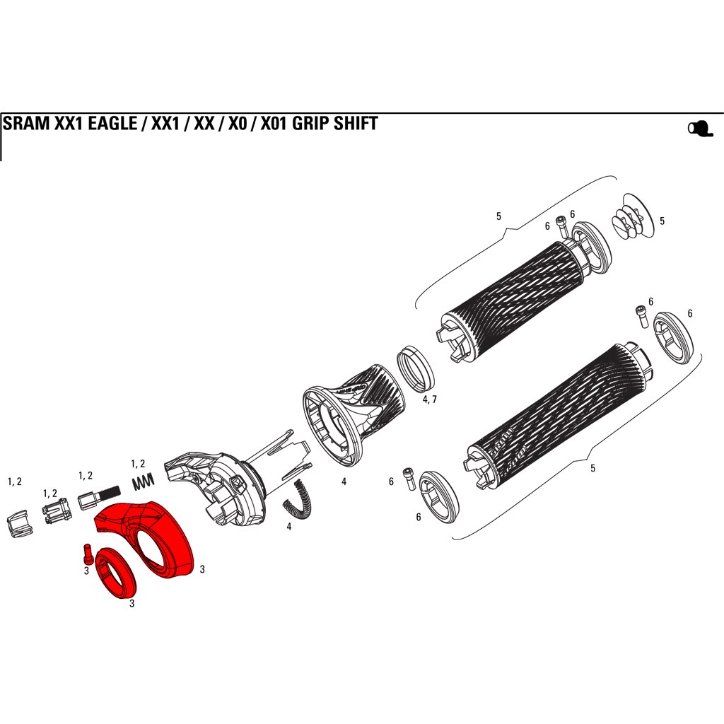 Picture of SRAM X01 Eagle Grip Shift Cover/Clamp Kit