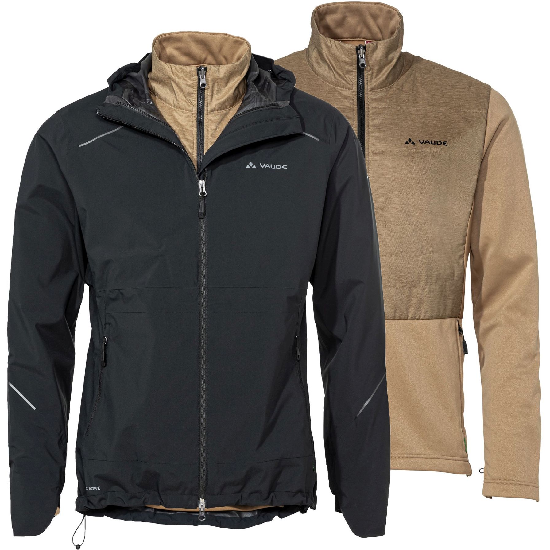 Produktbild von Vaude Yaras 3in1 Jacke Herren - black/oat