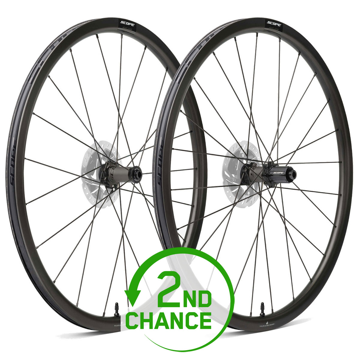 Productfoto van Scope Cycling S3 Disc - Carbon Wheelset - Centerlock - 12x100mm | 12x142mm - SRAM XDR - 2nd Choice