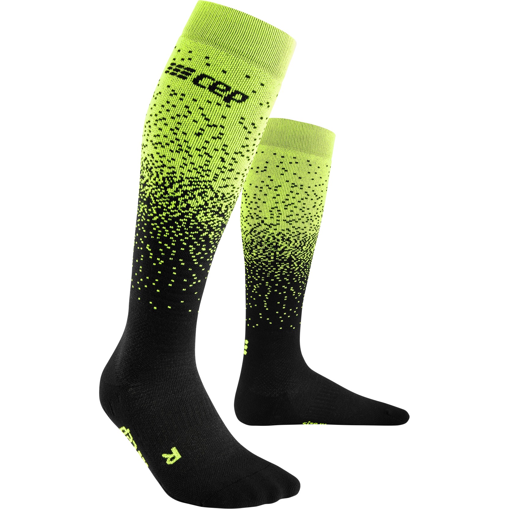 Picture of CEP Snowfall Skiing Compression Socks Women - black/green