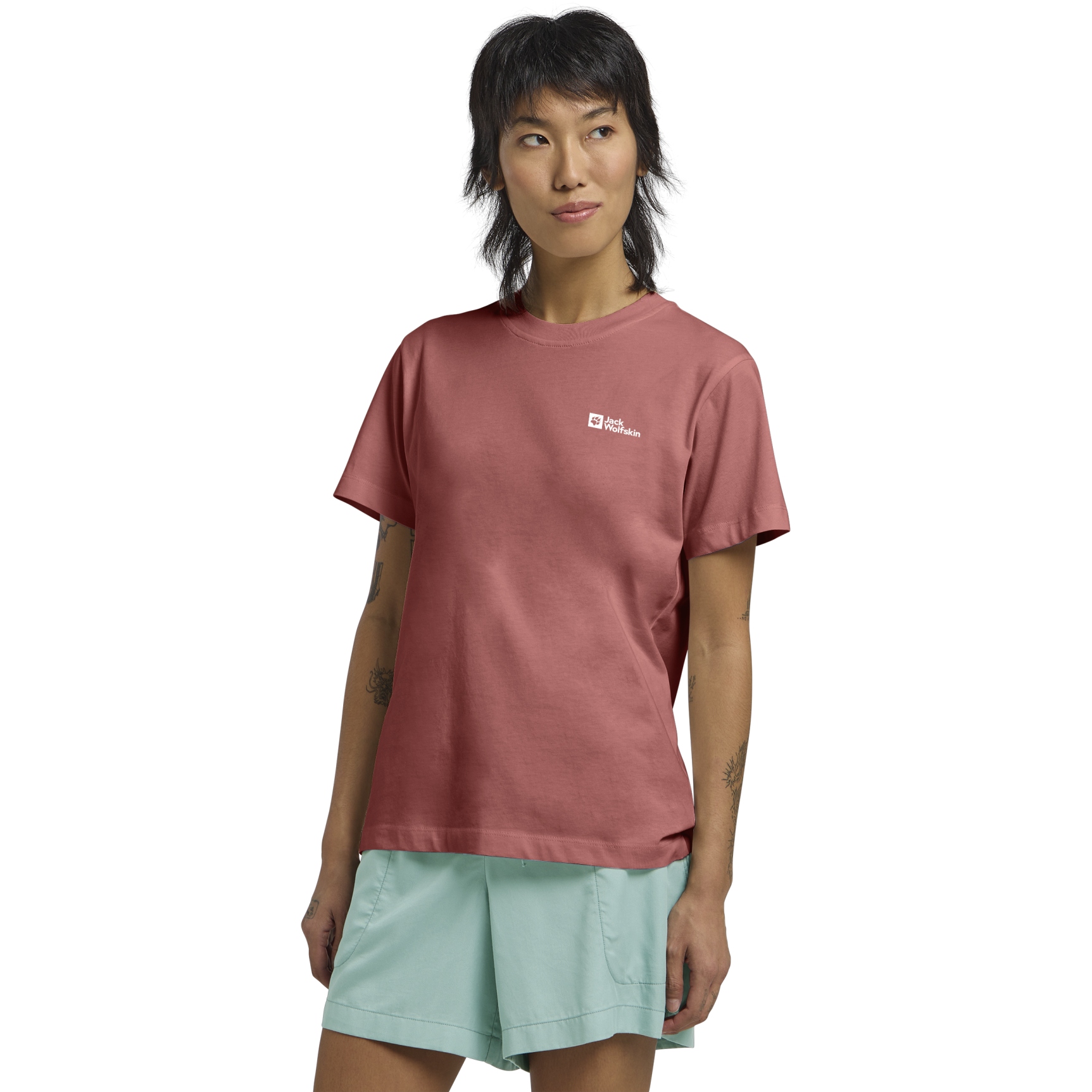 Image of Jack Wolfskin Essential T-Shirt Women - mineral red