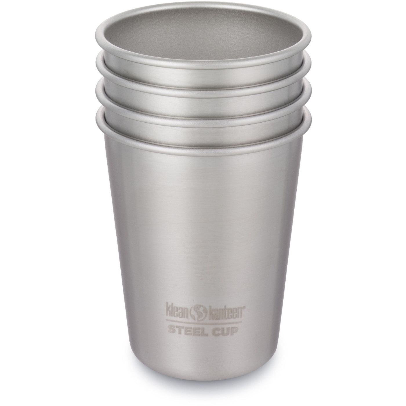 Productfoto van Klean Kanteen Pint Cup Drinkbeker 295ml Set van 4 - Brushed Stainless