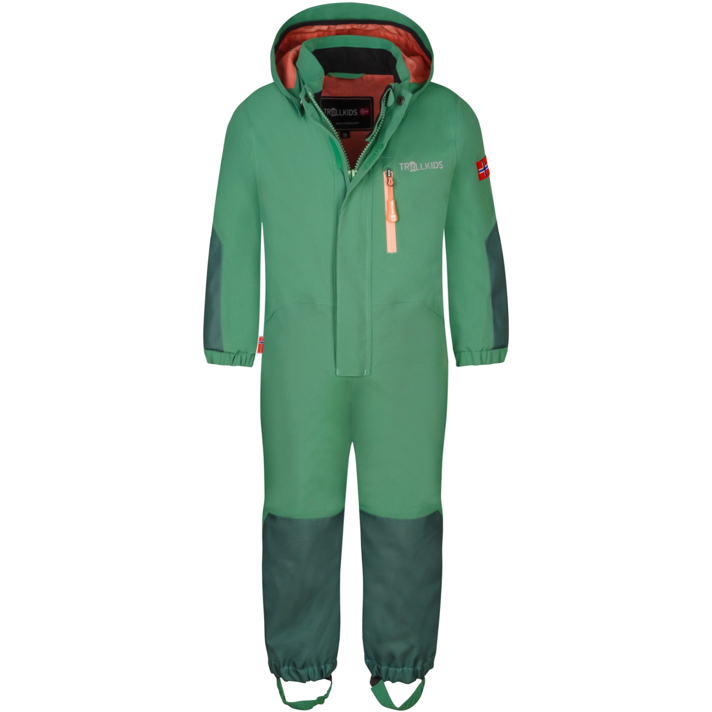 Picture of Trollkids Bergen Overall Kids - Leaf Green/Dahlia
