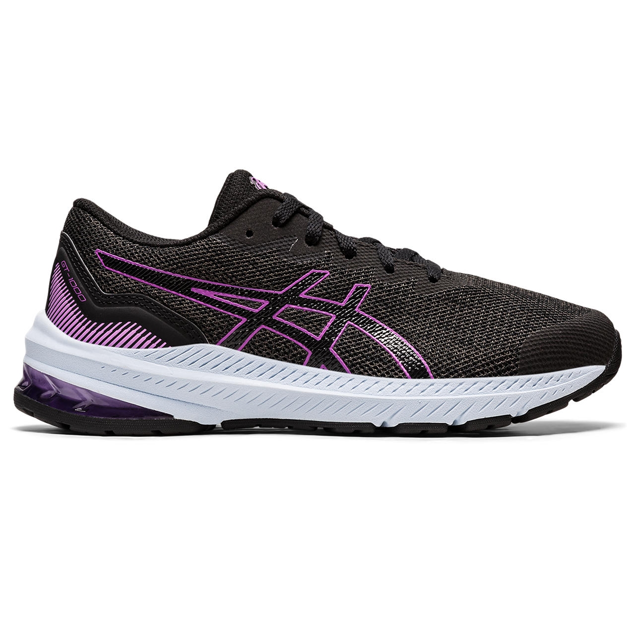 Image of asics GT-1000 11 GS Running Shoe Kids - graphite grey/orchid