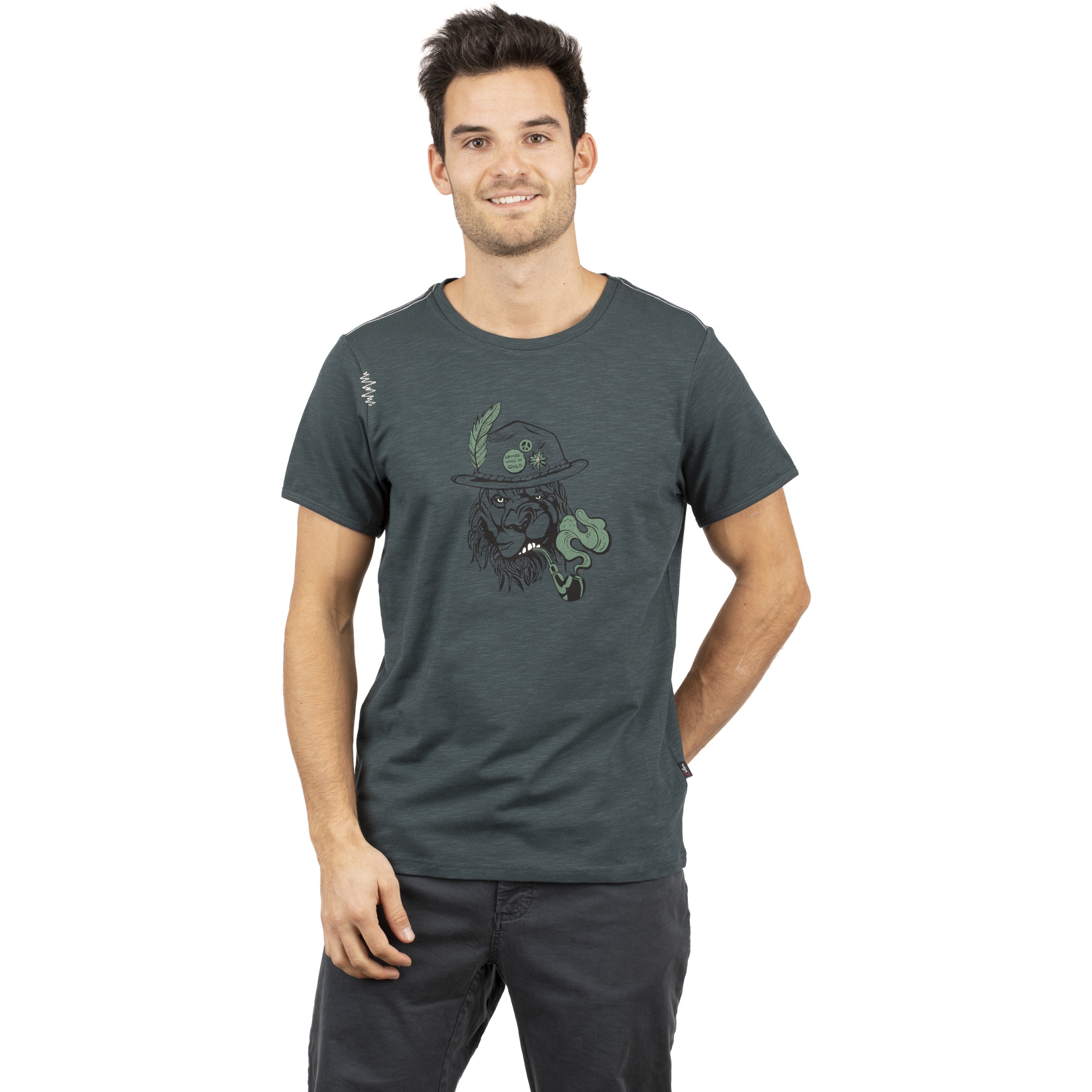 Produktbild von Chillaz Lion T-Shirt Herren - dark green