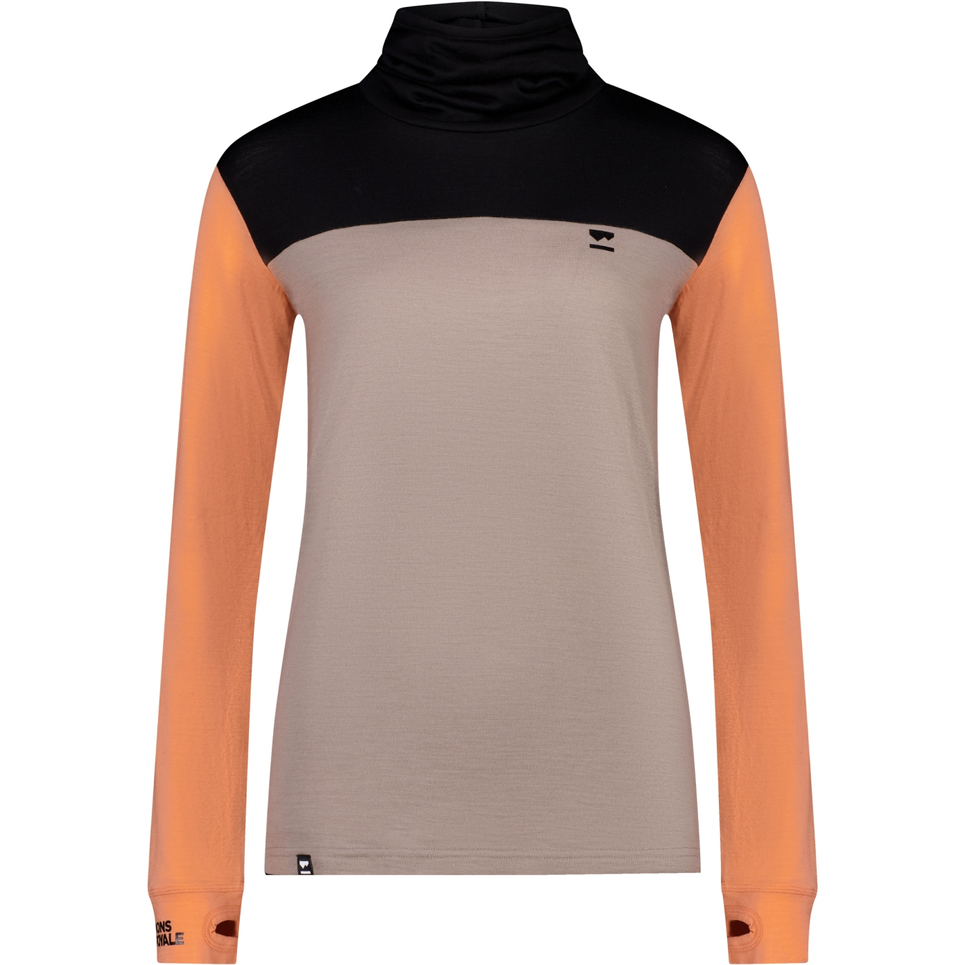 Picture of Mons Royale Yotei High Neck Women - punch / cinder / black