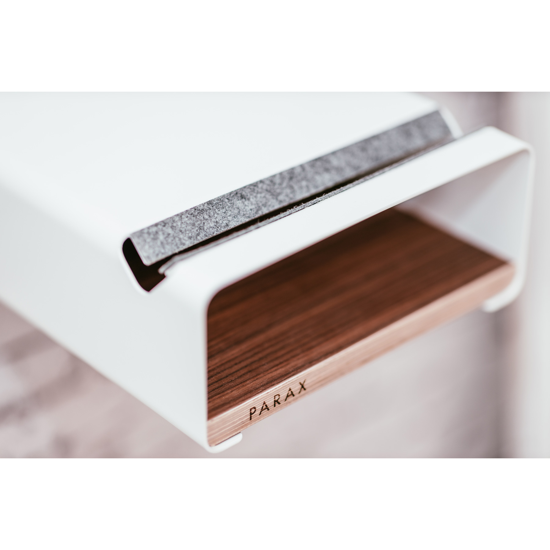 Parax S-Rack Bicycle Wall Mount - White - Walnut | BIKE24