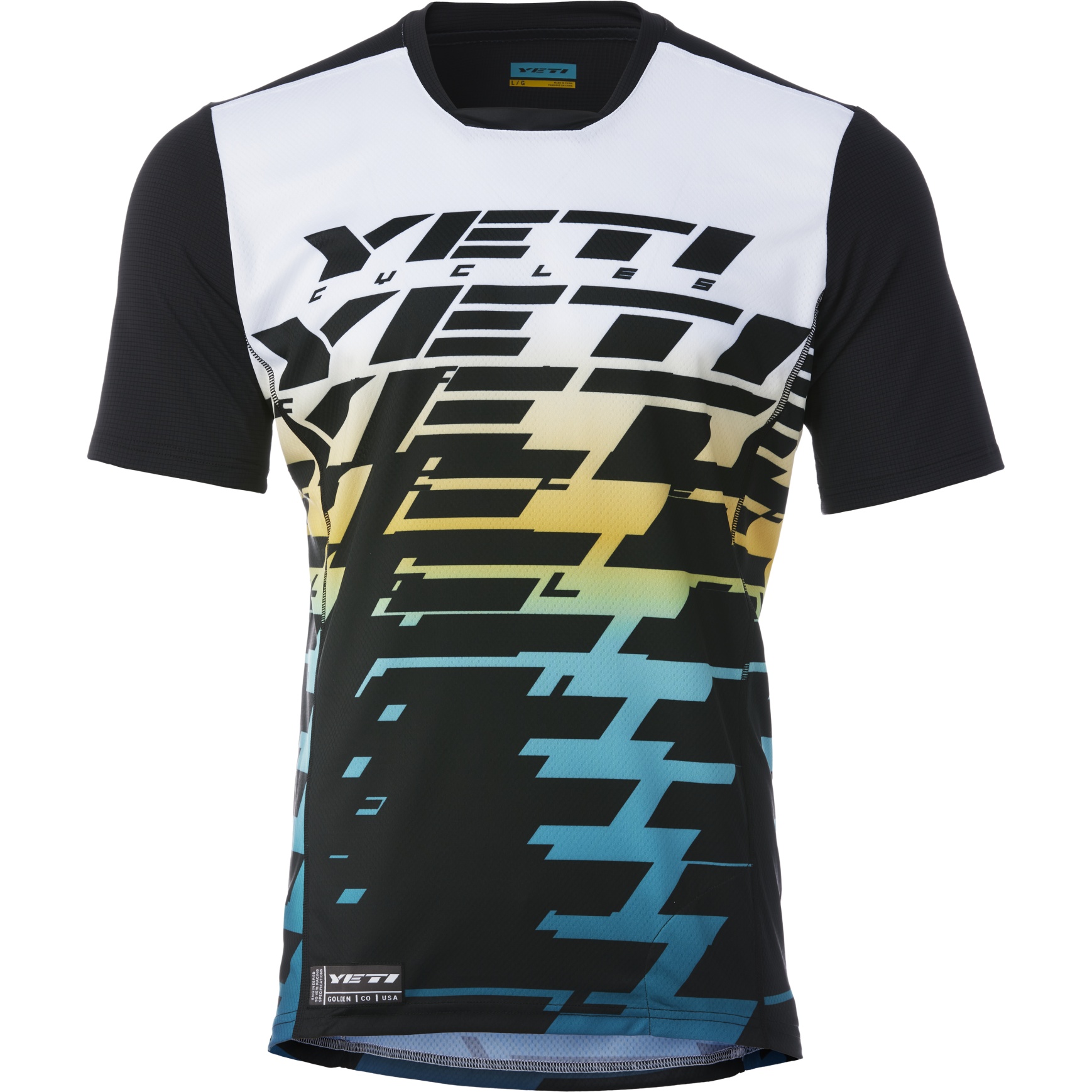 Productfoto van Yeti Cycles Enduro Short Sleeve Jersey - Dark Turquoise Explode