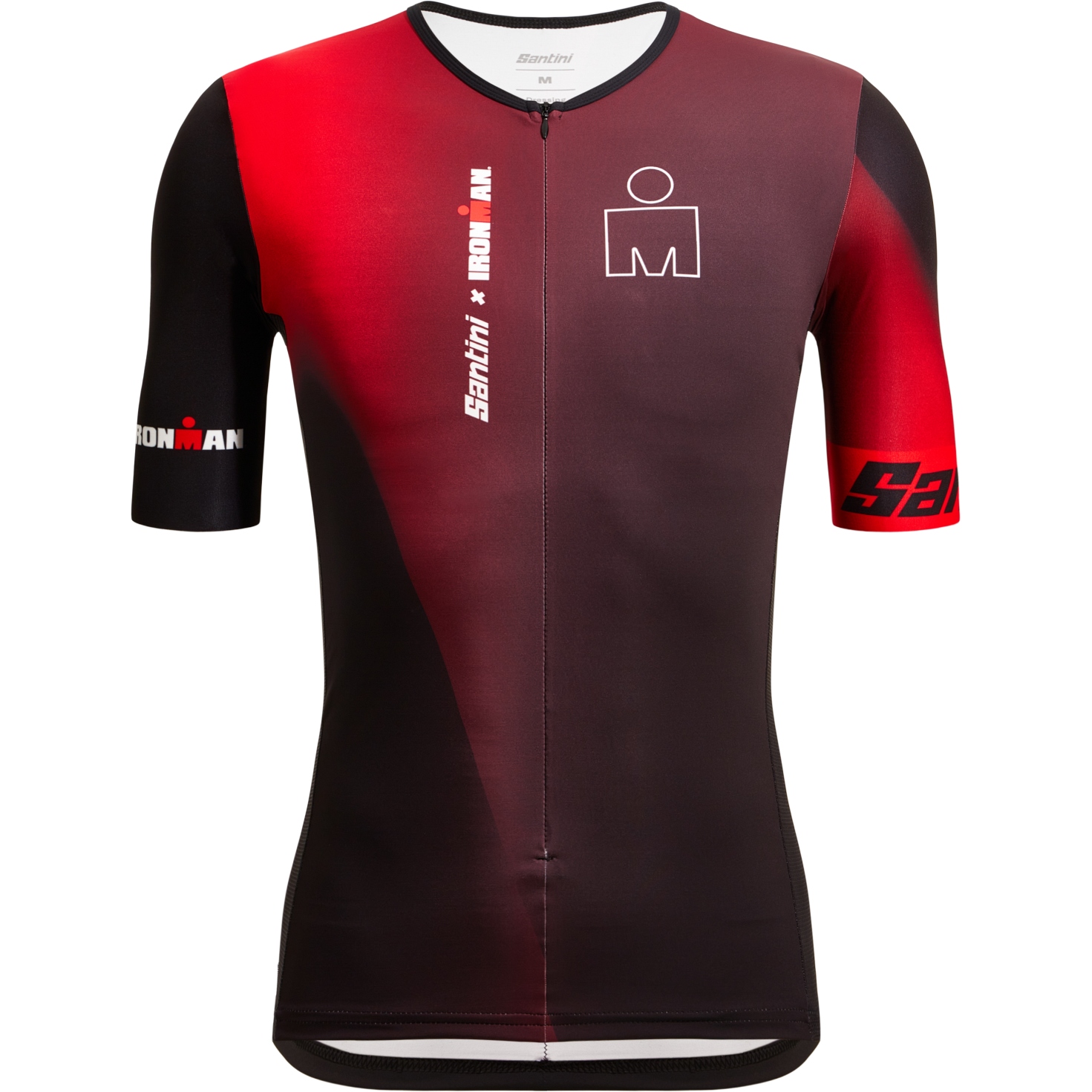 Productfoto van Santini Ikaika IRONMAN Triathlon Fietsshirt met Korte Mouwen Heren 2I63SS00IKA - rood RS