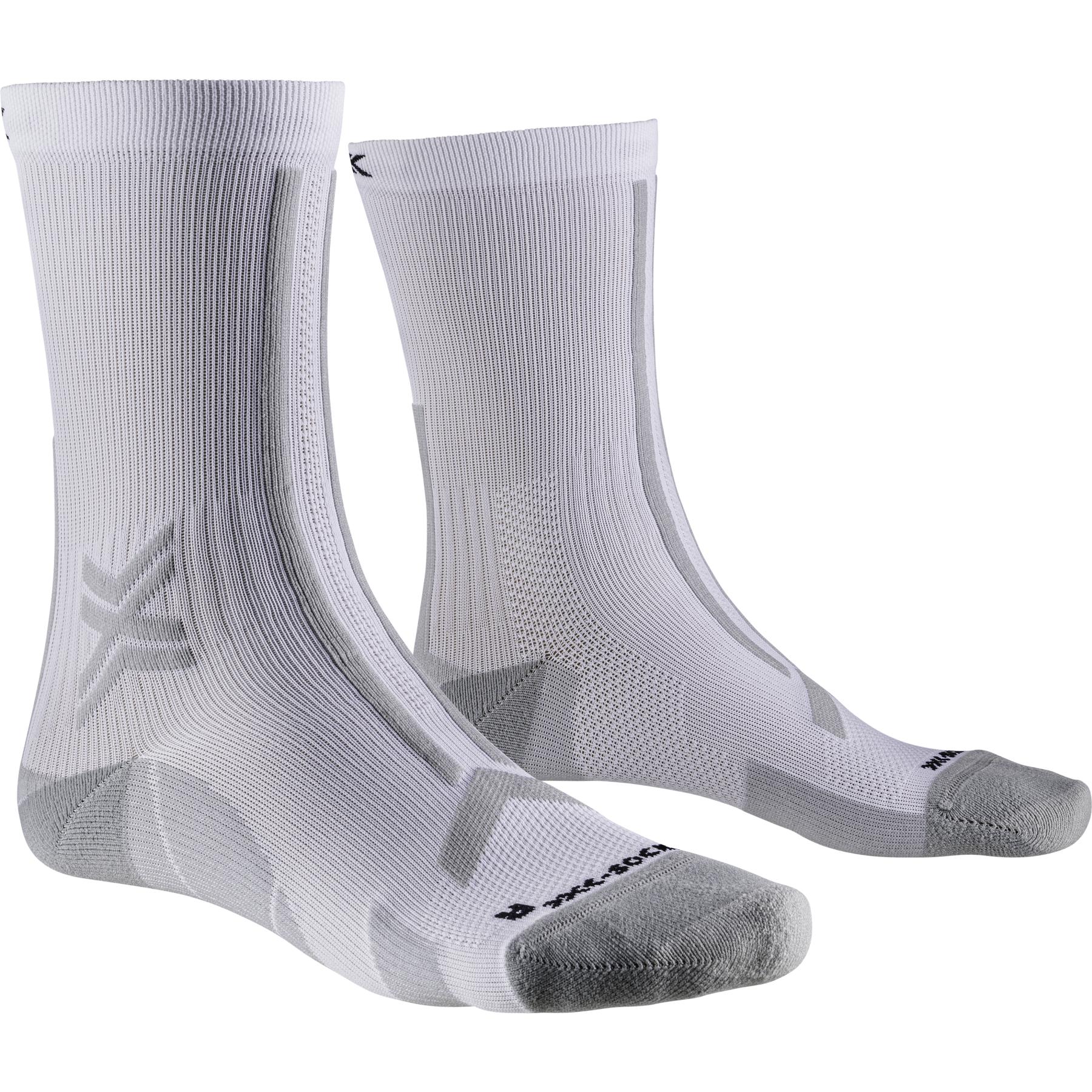 X-Socks Rider 4.0 Calze Da Sci Invernali Unisex - G205 Stone Grey Melange/X-Orange, Taglia S, Made In Italy