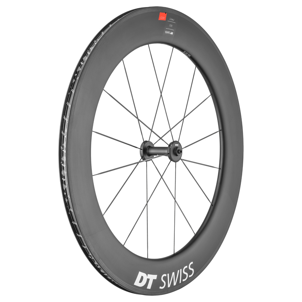 Picture of DT Swiss ARC 1100 DICUT 80 Front Wheel - 28&quot; | Carbon | Clincher - QR 100 - black - 2nd Choice