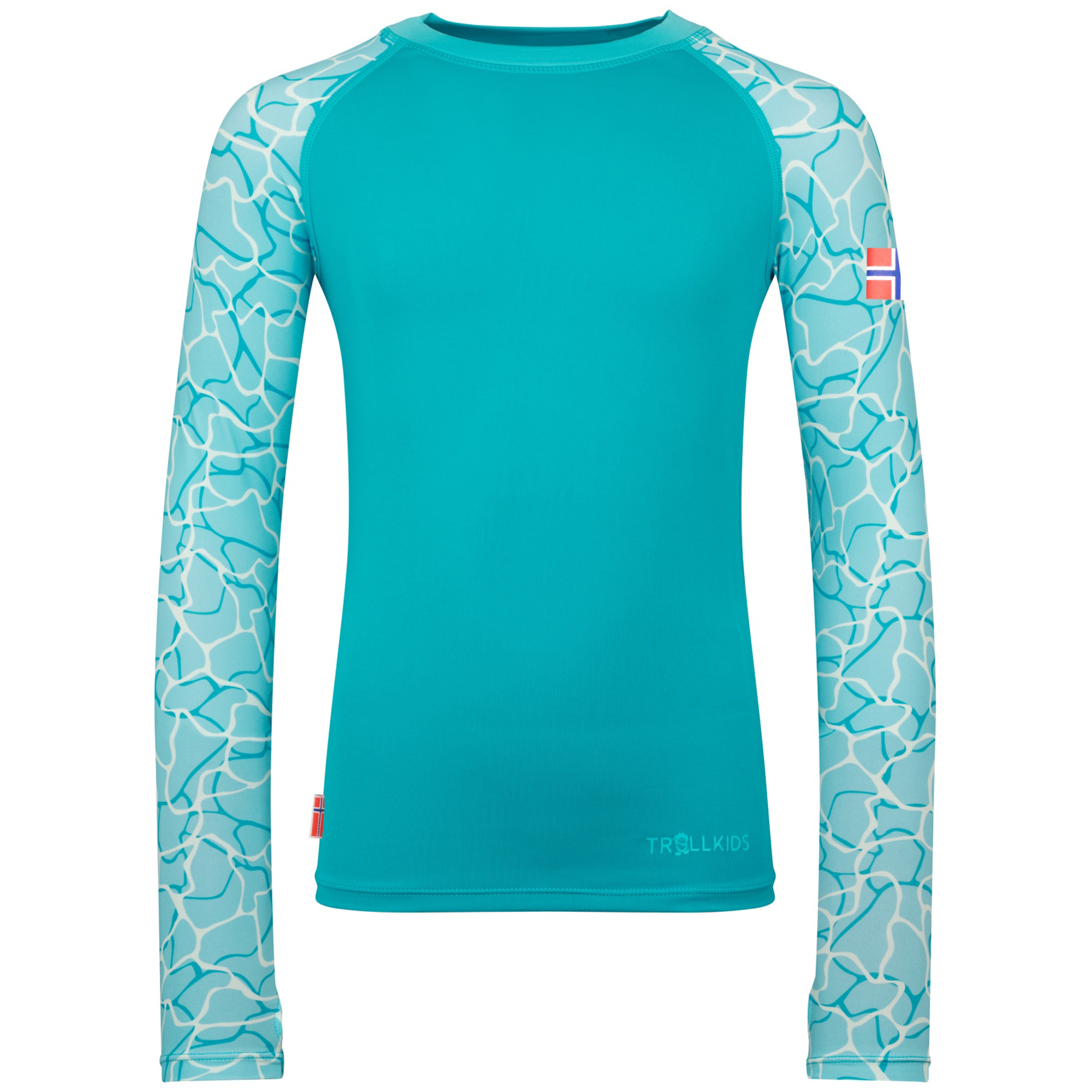 Produktbild von Trollkids Haukland Langarm-Schwimmshirt Mädchen - Dark Turquoise/Lagoon Blue