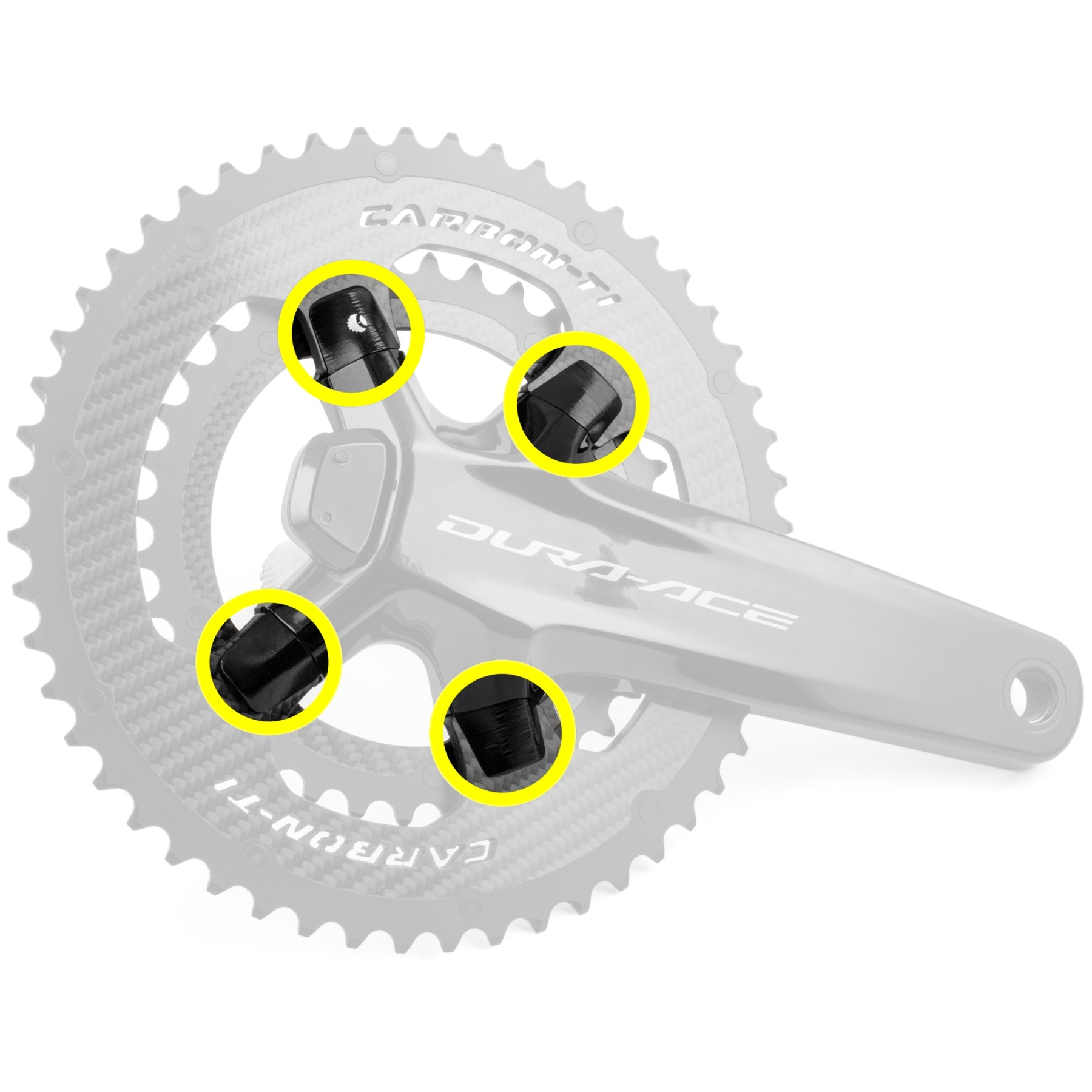 Carbon-Ti Tornillos de Plato X-Cover Dura Ace FC-R9200 negro