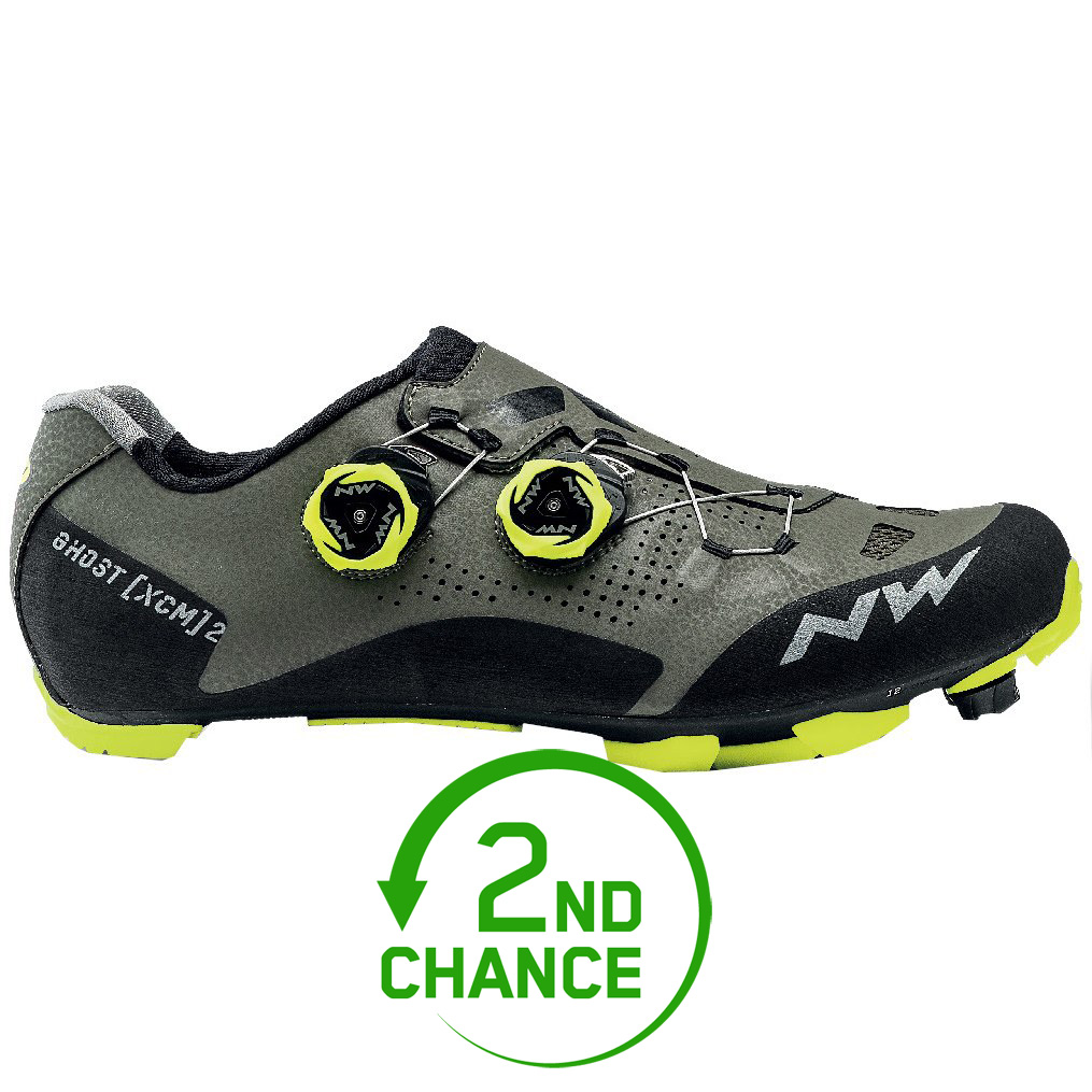 Picture of Northwave Ghost XCM 2 MTB Shoes Men - forest/yellow fluo 66 - 2nd Choice