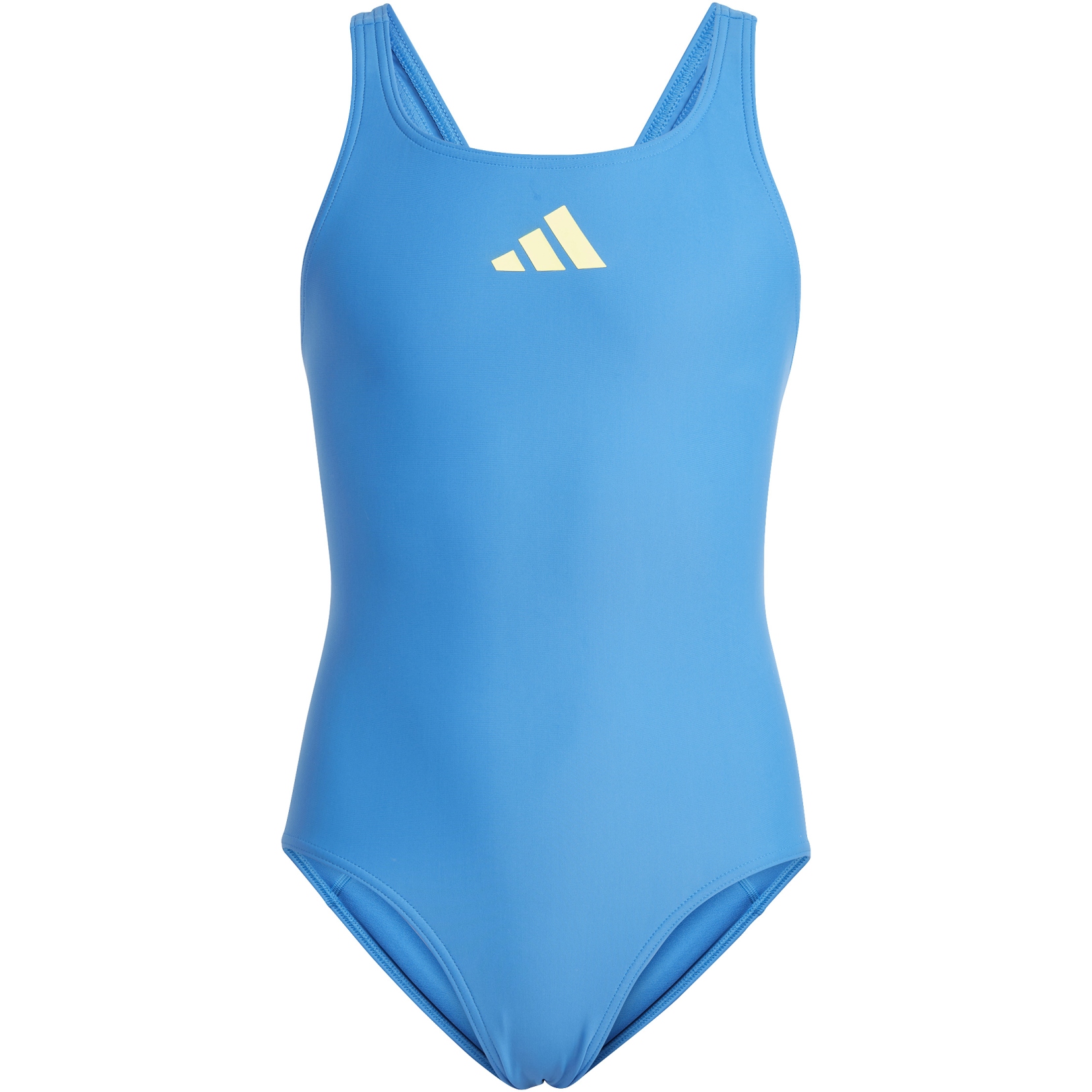 Picture of adidas Solid Small Logo Swimsuit Kids - bright royal/lucid lemon IA5410