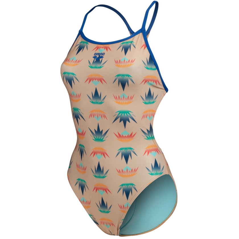 Picture of arena Performance Women&#039;s Desert Vibes Booster Back Swimsuit - Royal/Light Pink Multi